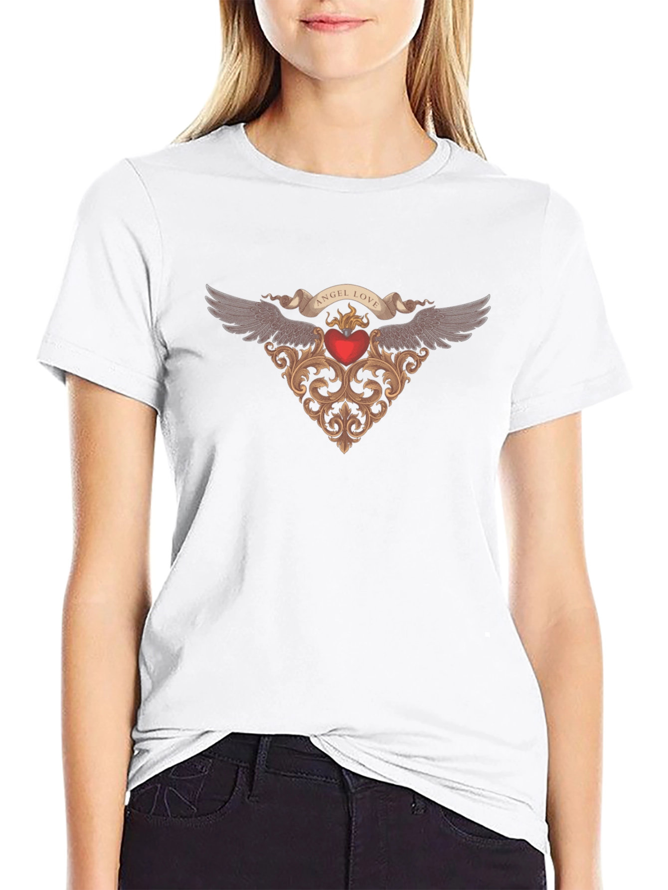 Angel Love Black T-Shirt