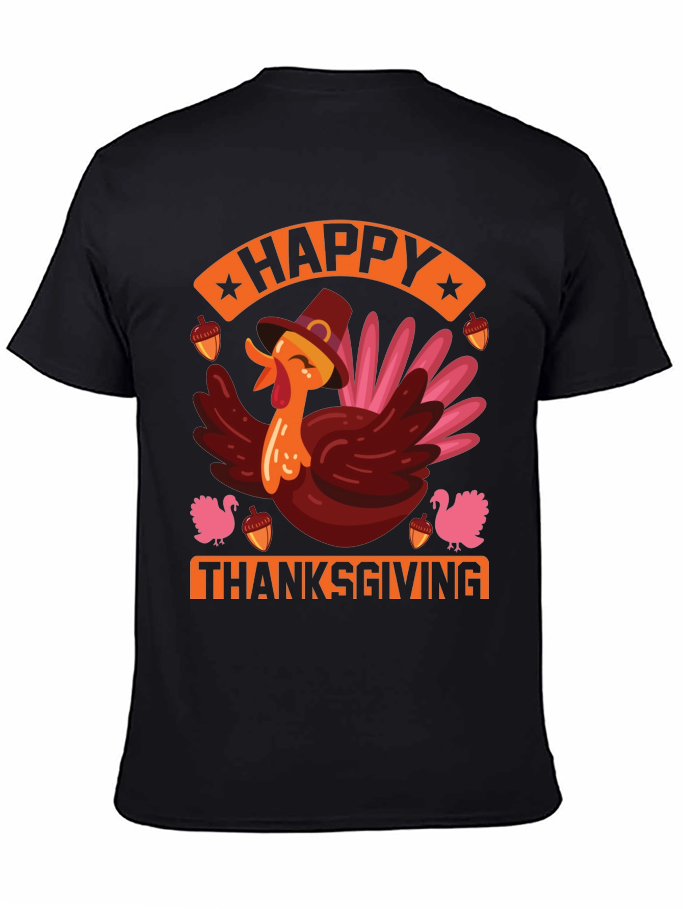 Happy Thanksgiving Turkey Graphic Tee