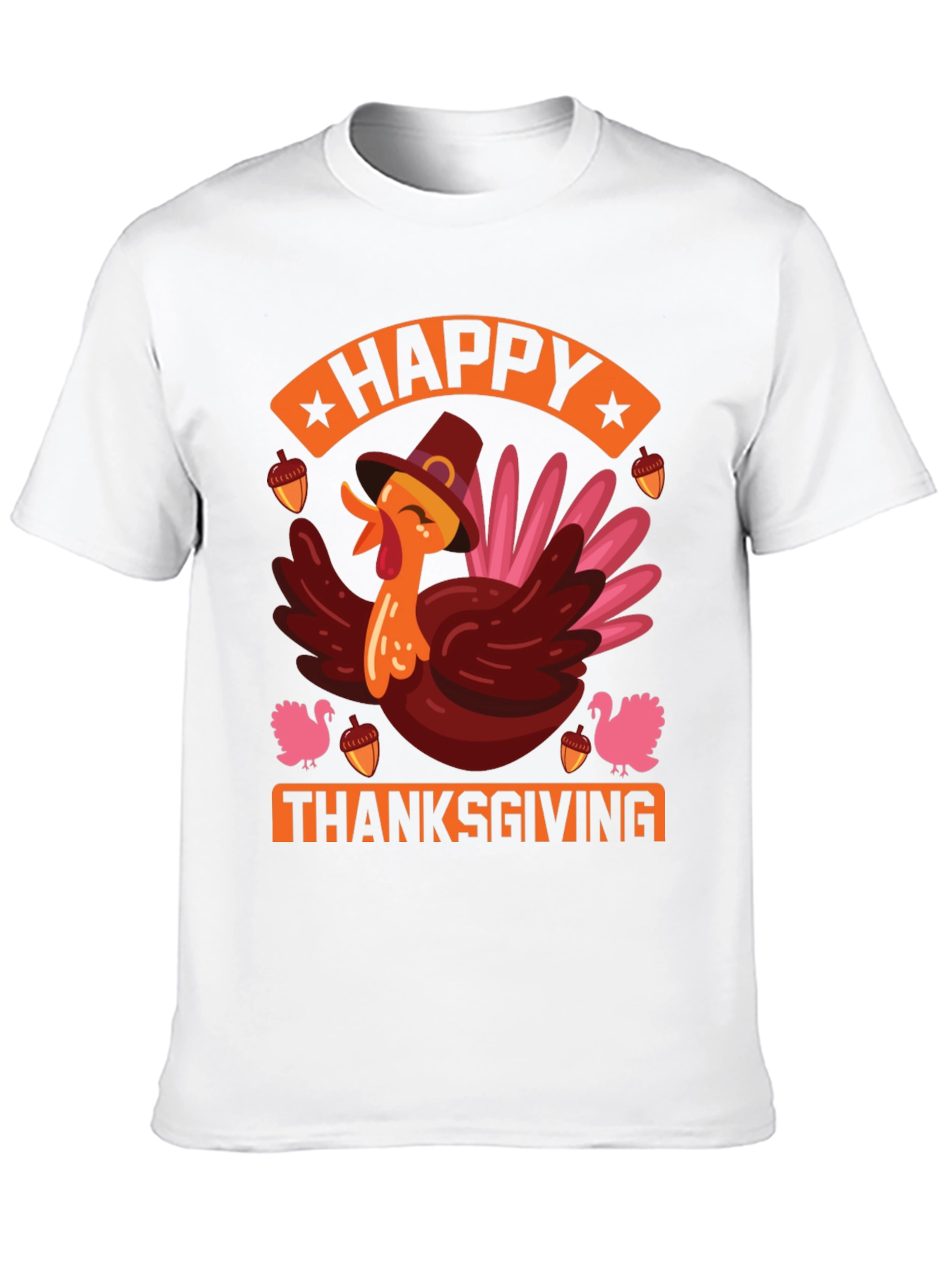 Happy Thanksgiving Turkey Graphic Tee