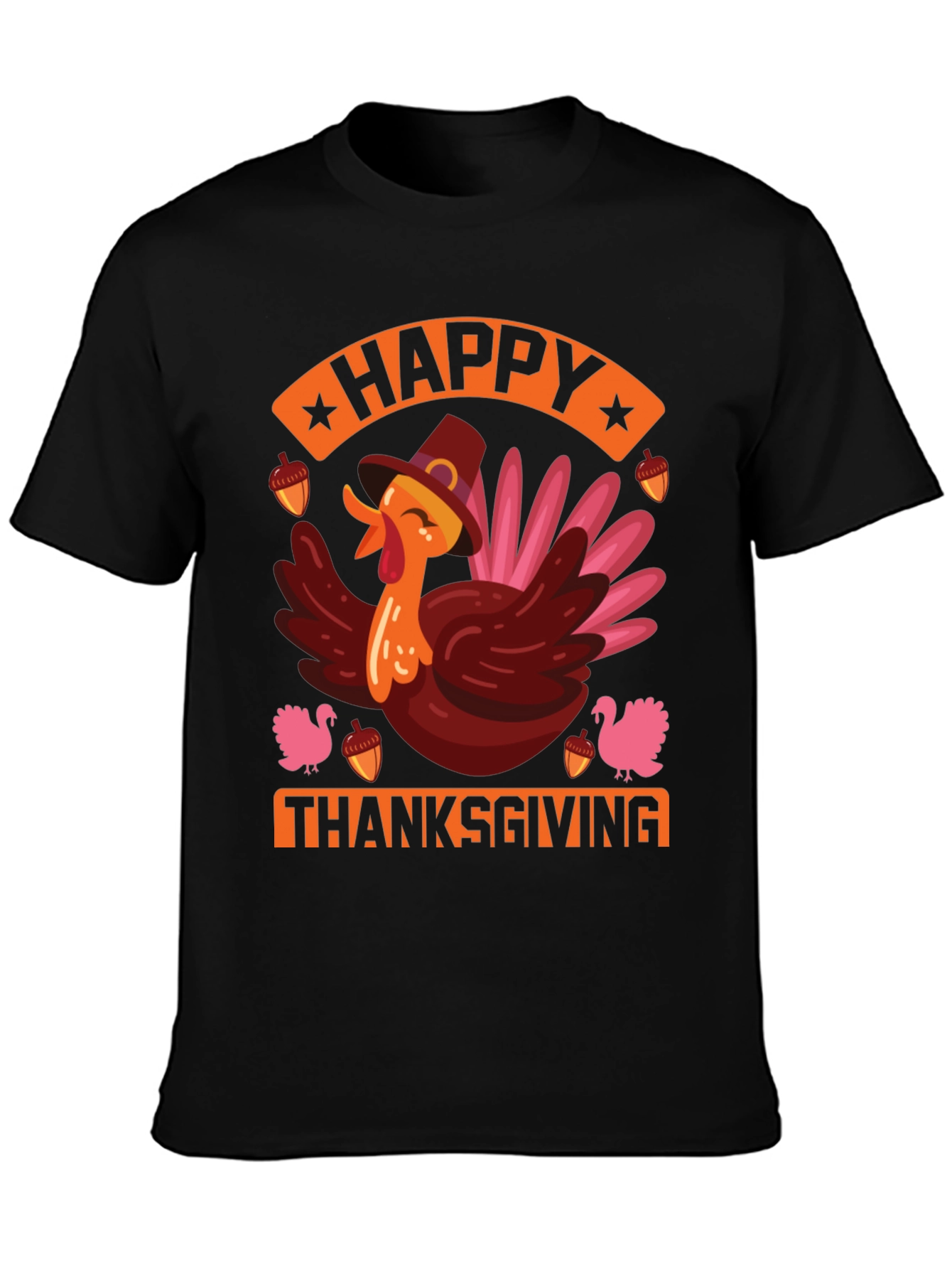 Happy Thanksgiving Turkey Graphic Tee