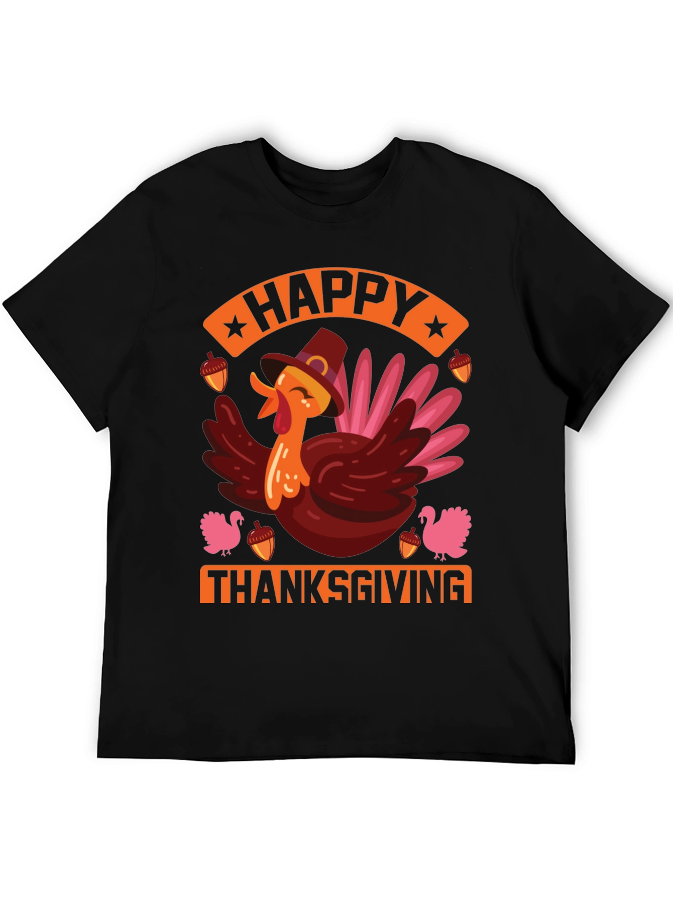 Happy Thanksgiving Turkey Graphic Tee