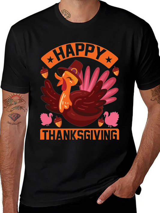 Happy Thanksgiving Turkey Graphic Tee