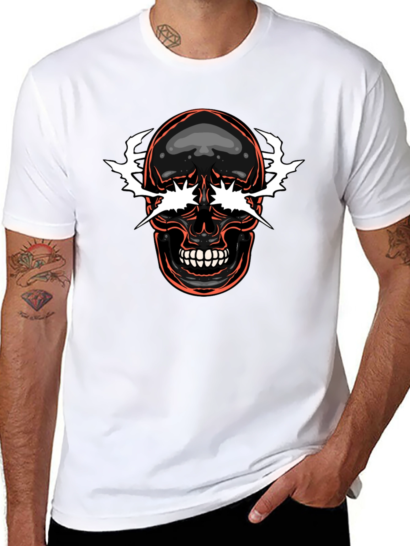 Skull Graphic Tee - Edgy Style