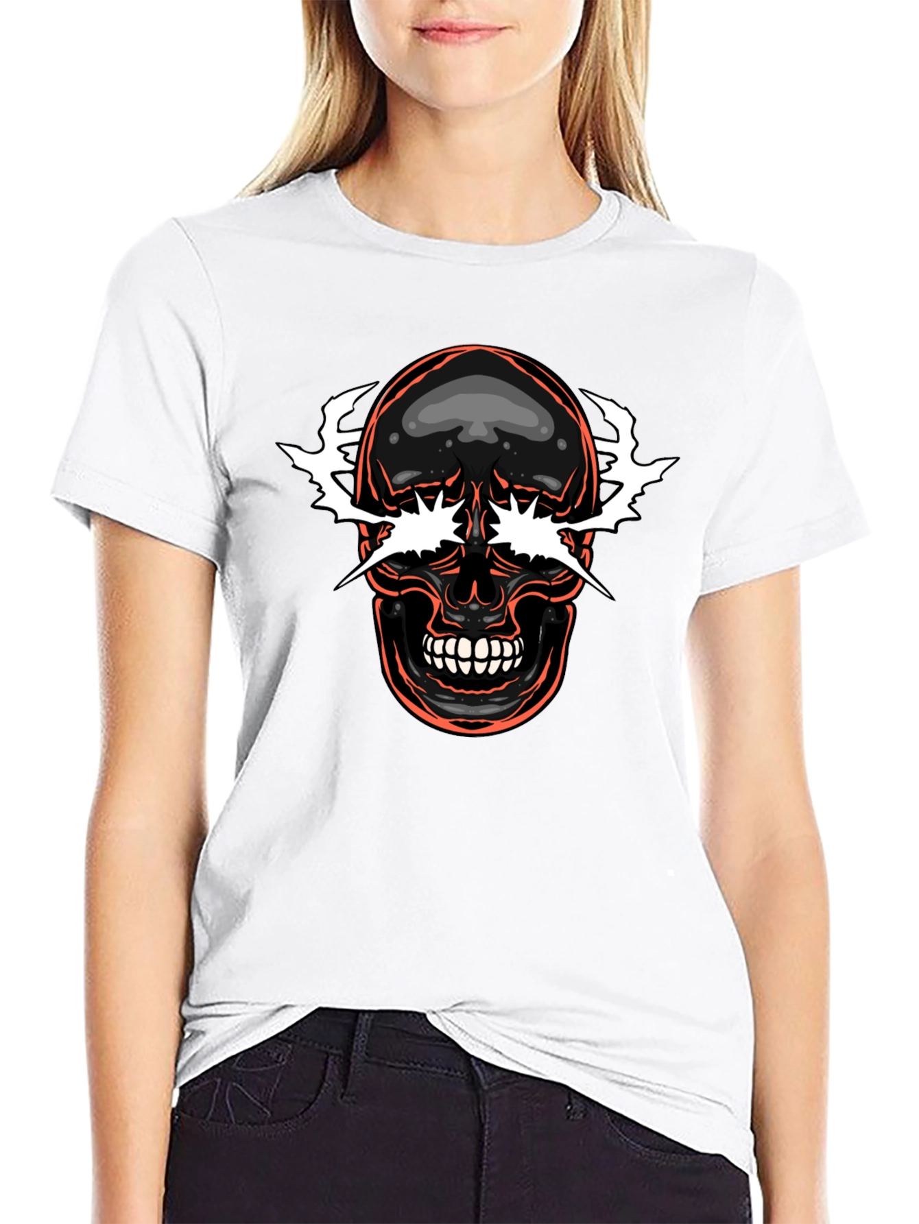 Skull Graphic Tee - Edgy Style