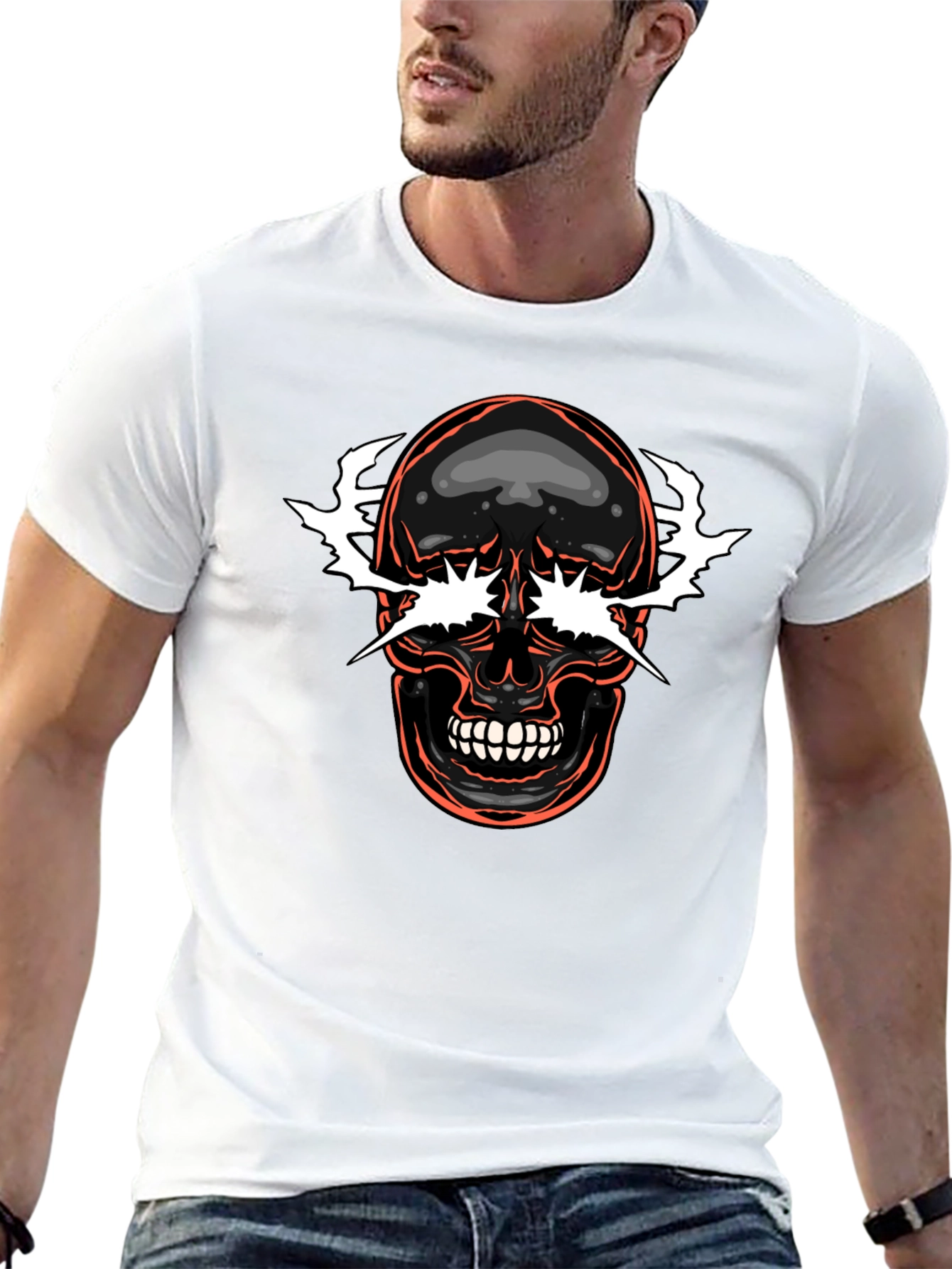Skull Graphic Tee - Edgy Style