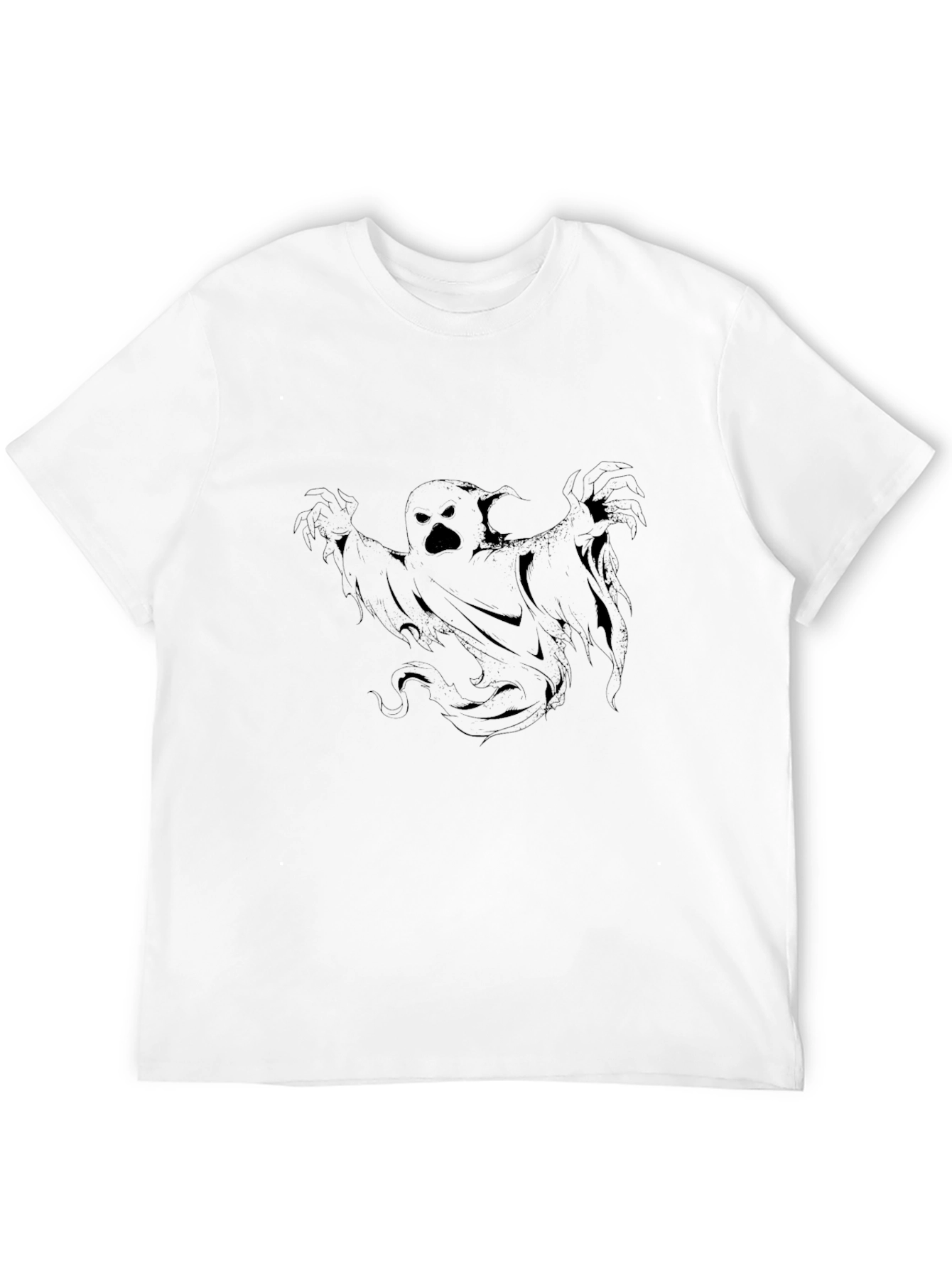 Ghost Graphic Black Tee - Spooky Season Ready!