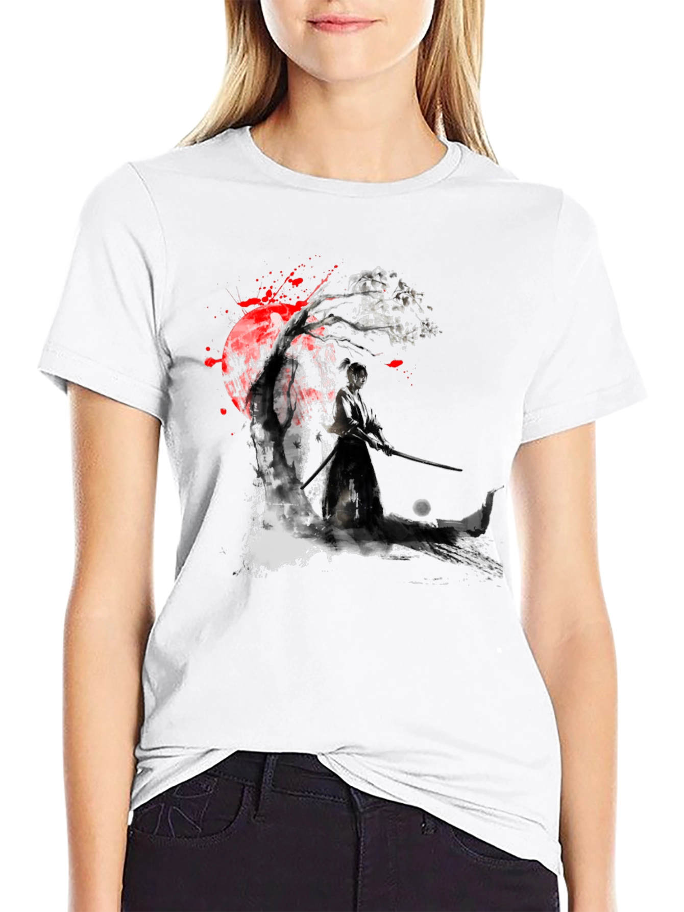 Samurai Warrior Graphic Black T-Shirt