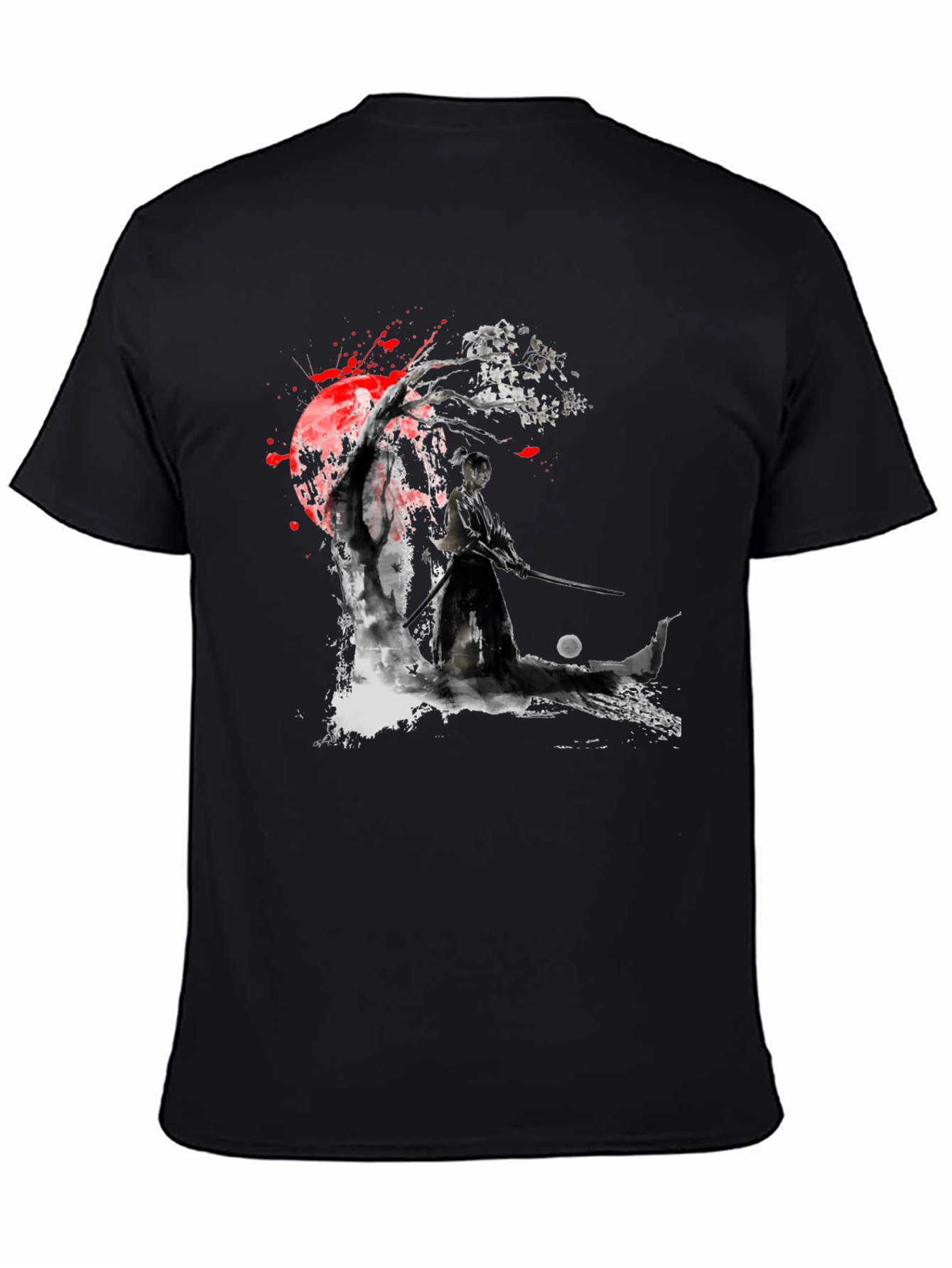Samurai Warrior Graphic Black T-Shirt