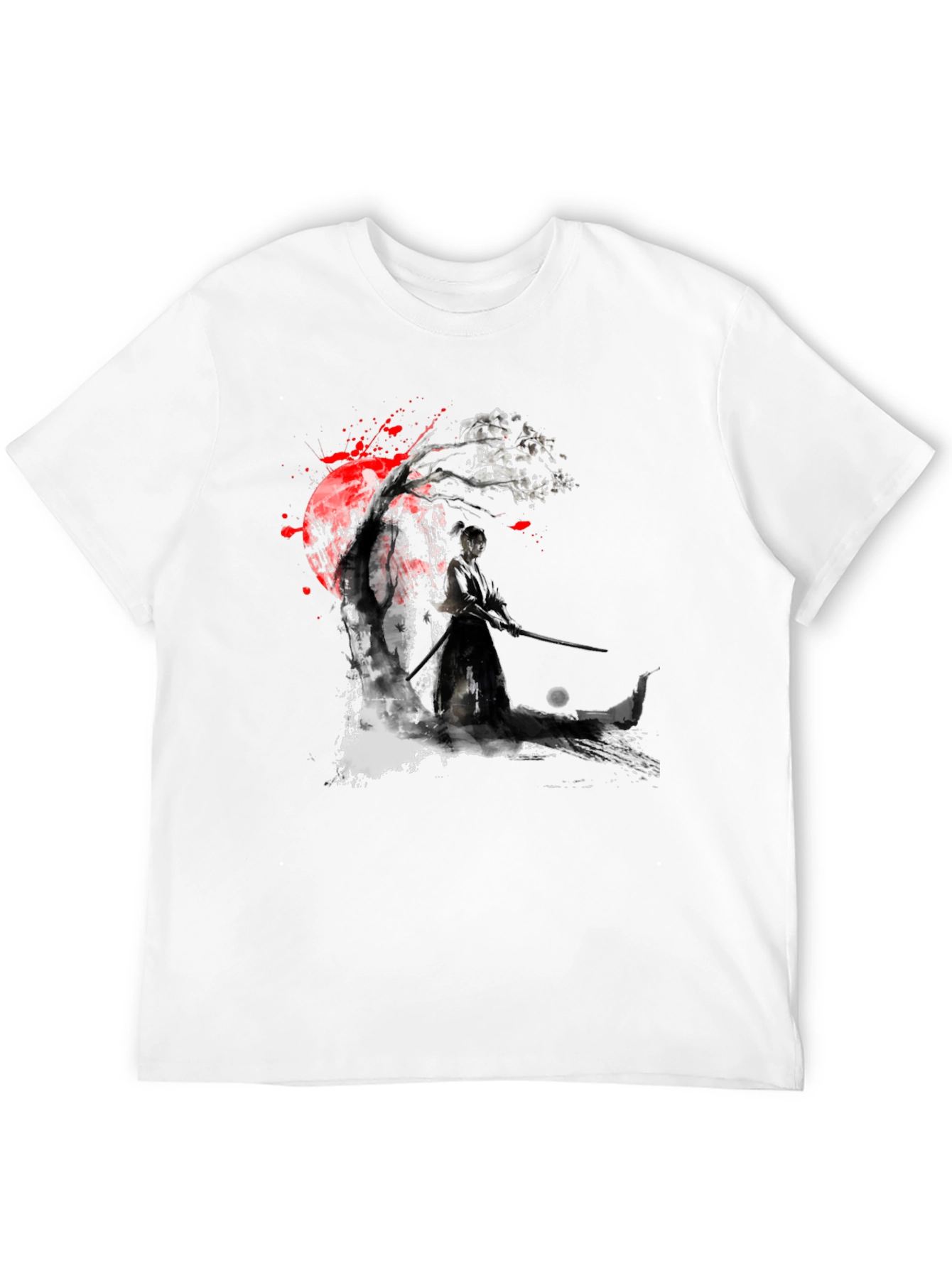 Samurai Warrior Graphic Black T-Shirt
