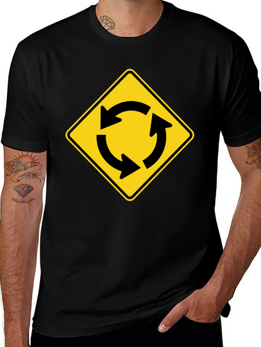 Roundabout Sign Graphic T-Shirt