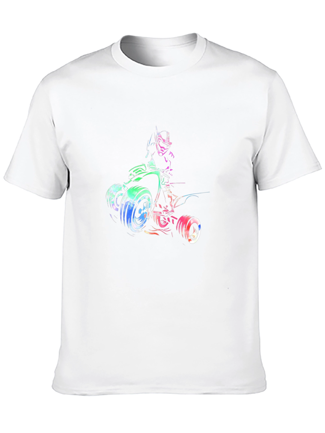 ATV Rider Graphic Tee - Black Cotton T-Shirt