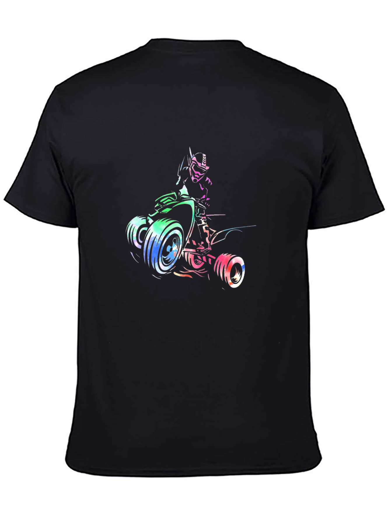 ATV Rider Graphic Tee - Black Cotton T-Shirt