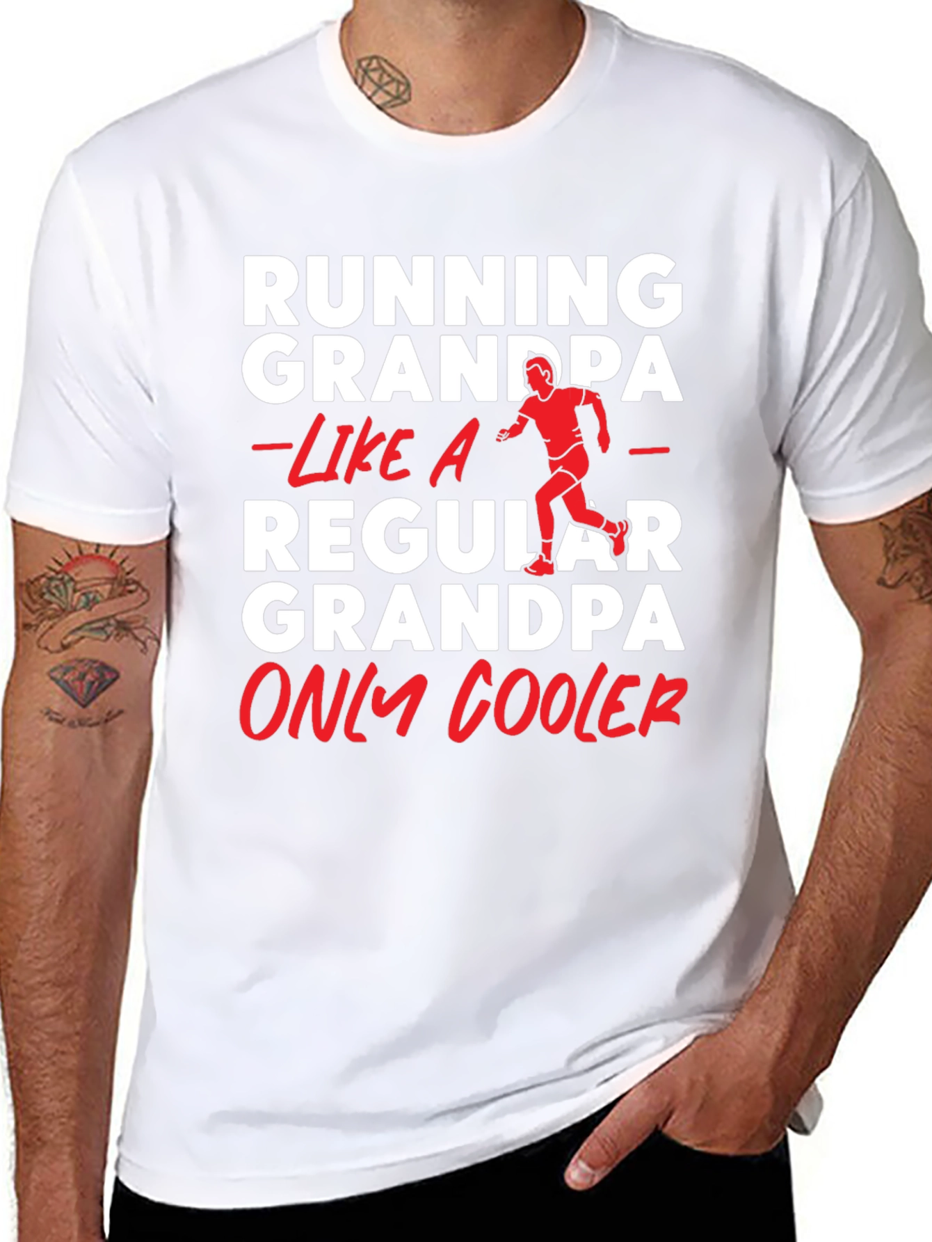 Running Grandpa T-Shirt - Cool Grandpa Tee