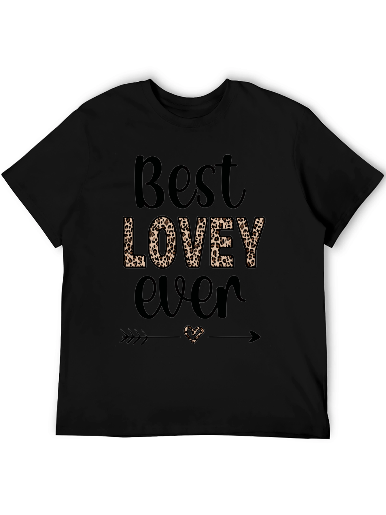 Best LOVEy Ever Leopard Print Graphic Tee