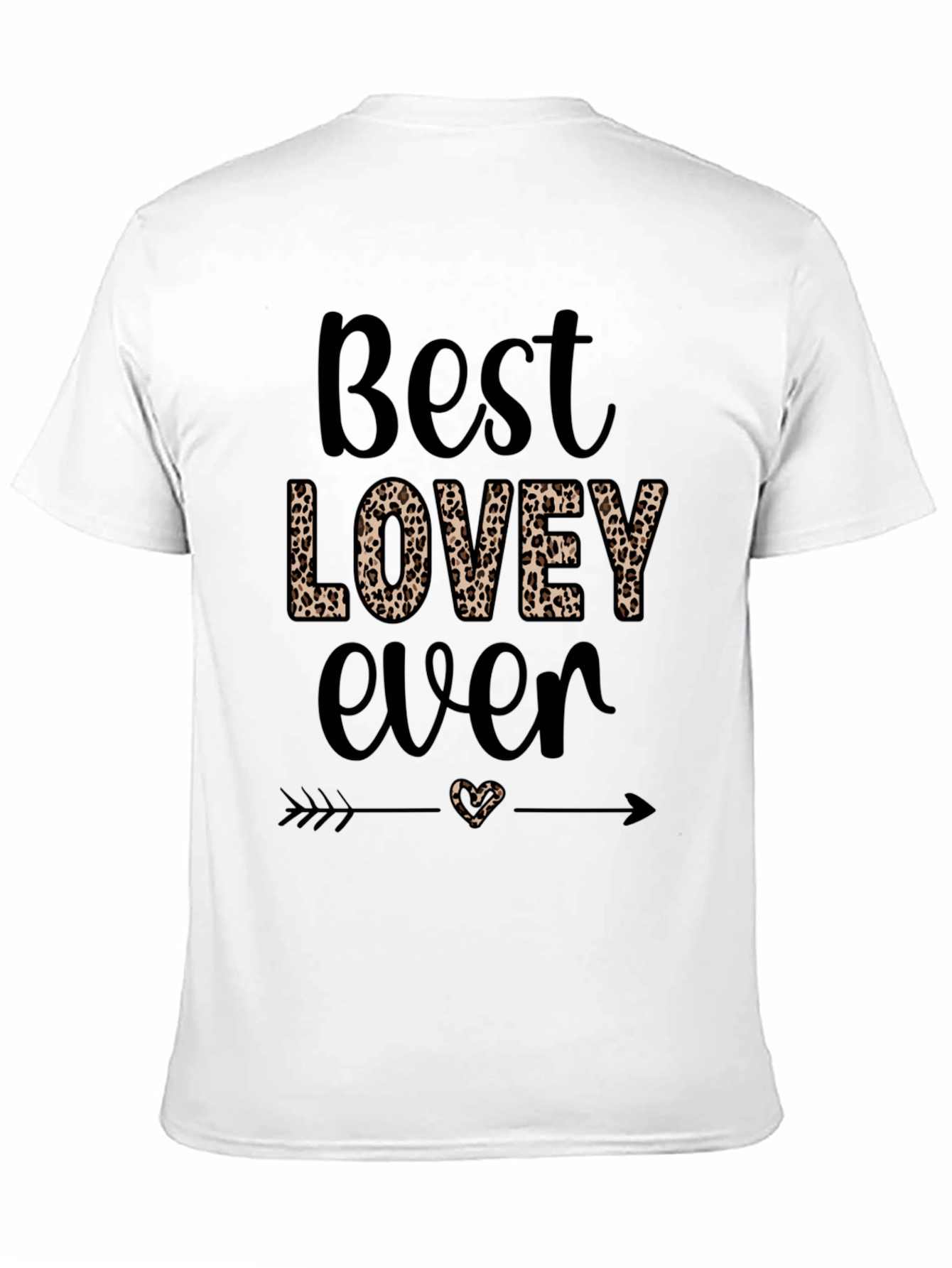 Best LOVEy Ever Leopard Print Graphic Tee