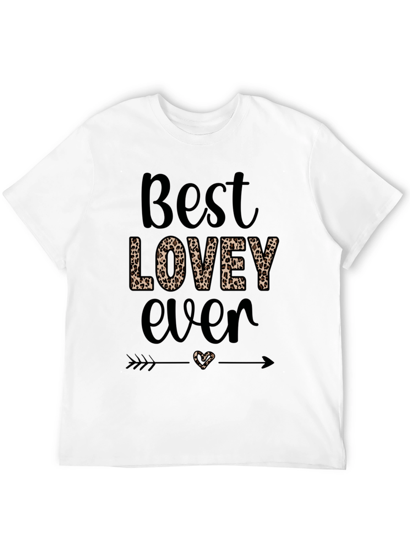 Best LOVEy Ever Leopard Print Graphic Tee