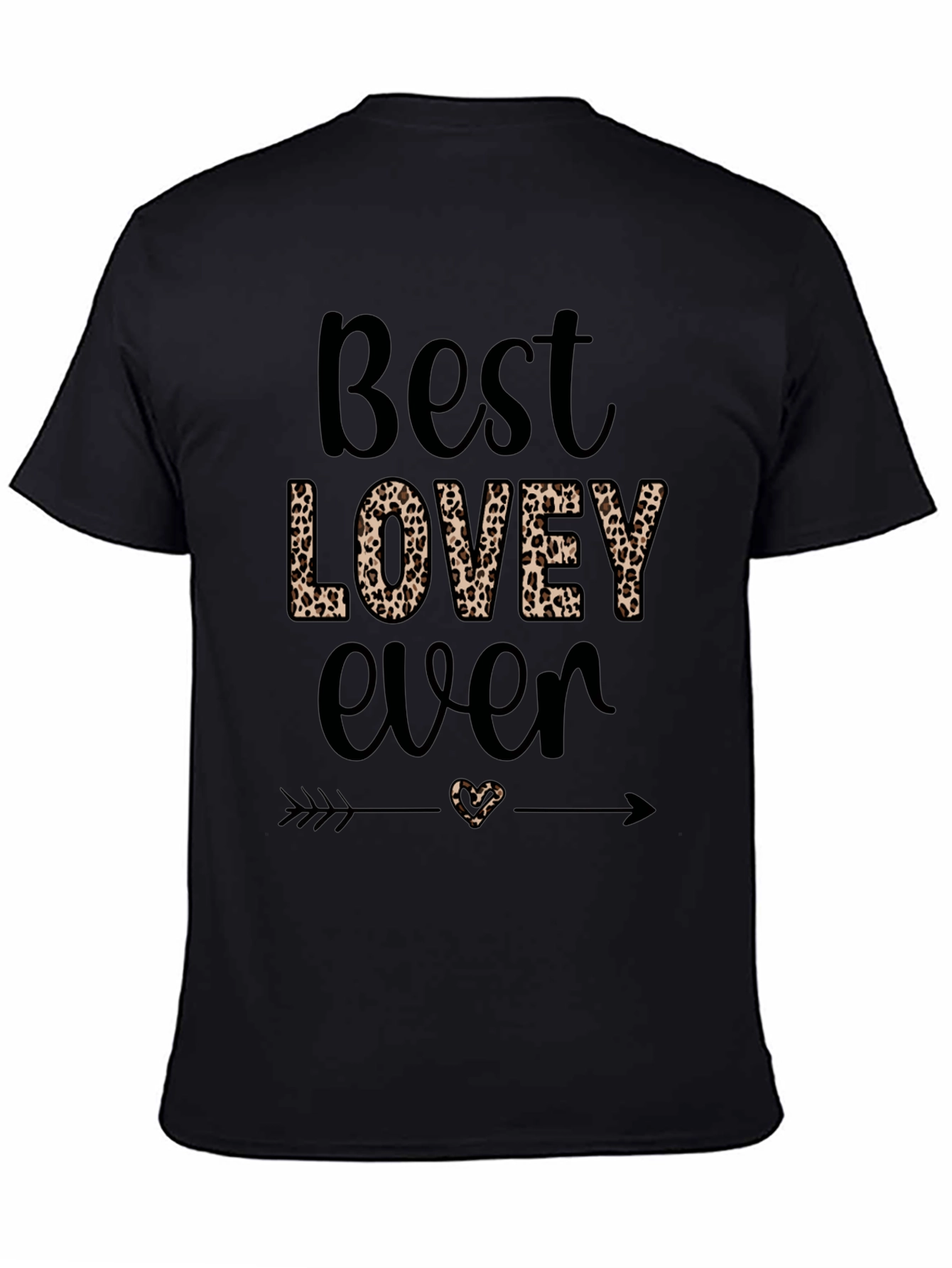 Best LOVEy Ever Leopard Print Graphic Tee