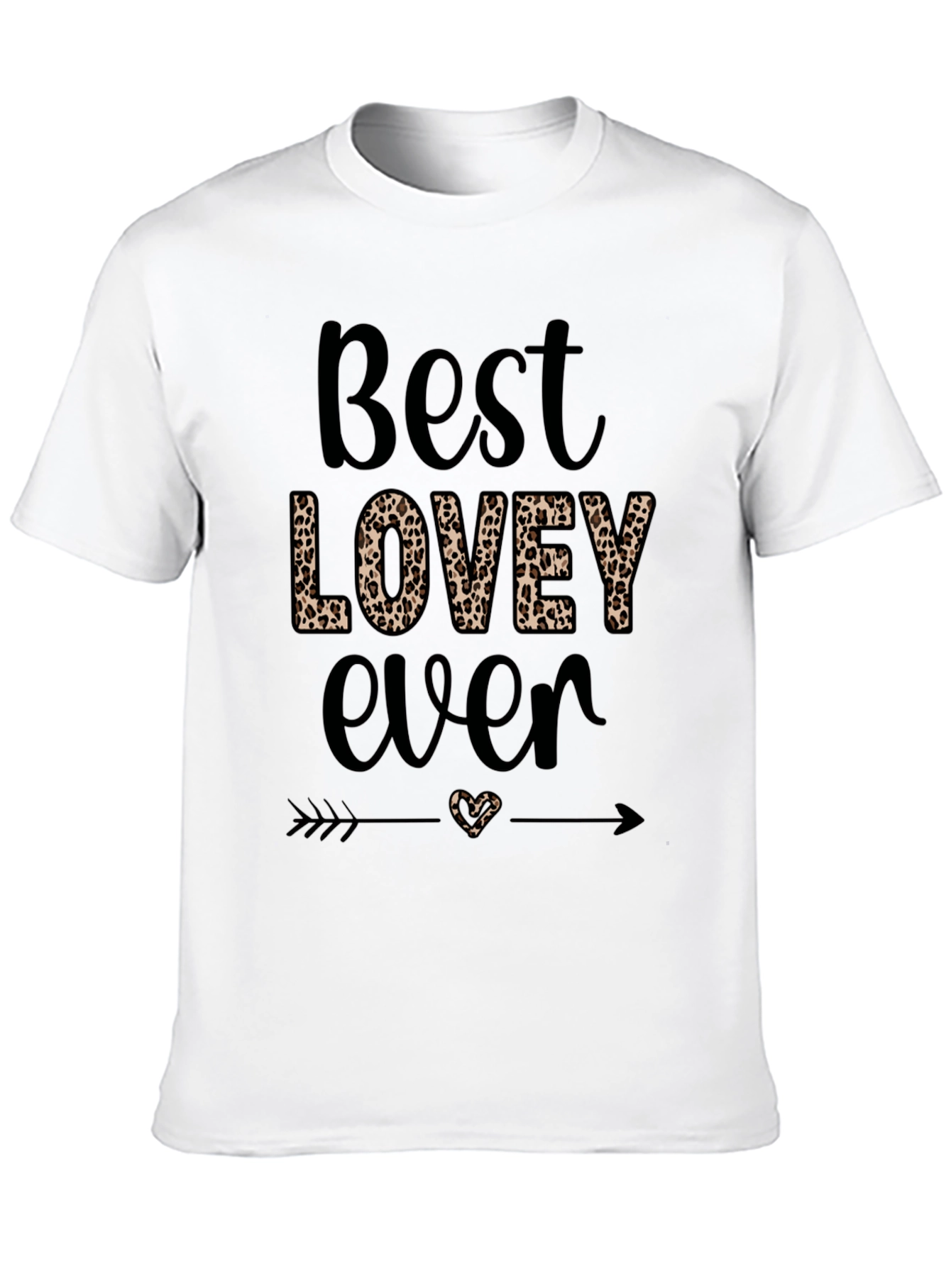 Best LOVEy Ever Leopard Print Graphic Tee