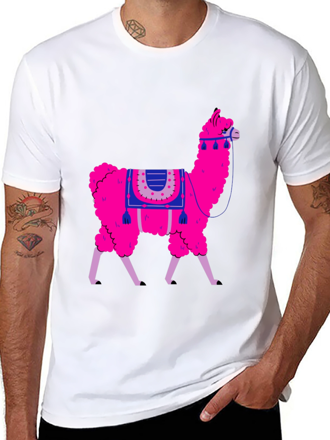 Llama Graphic Tee - Fun Animal Print Shirt