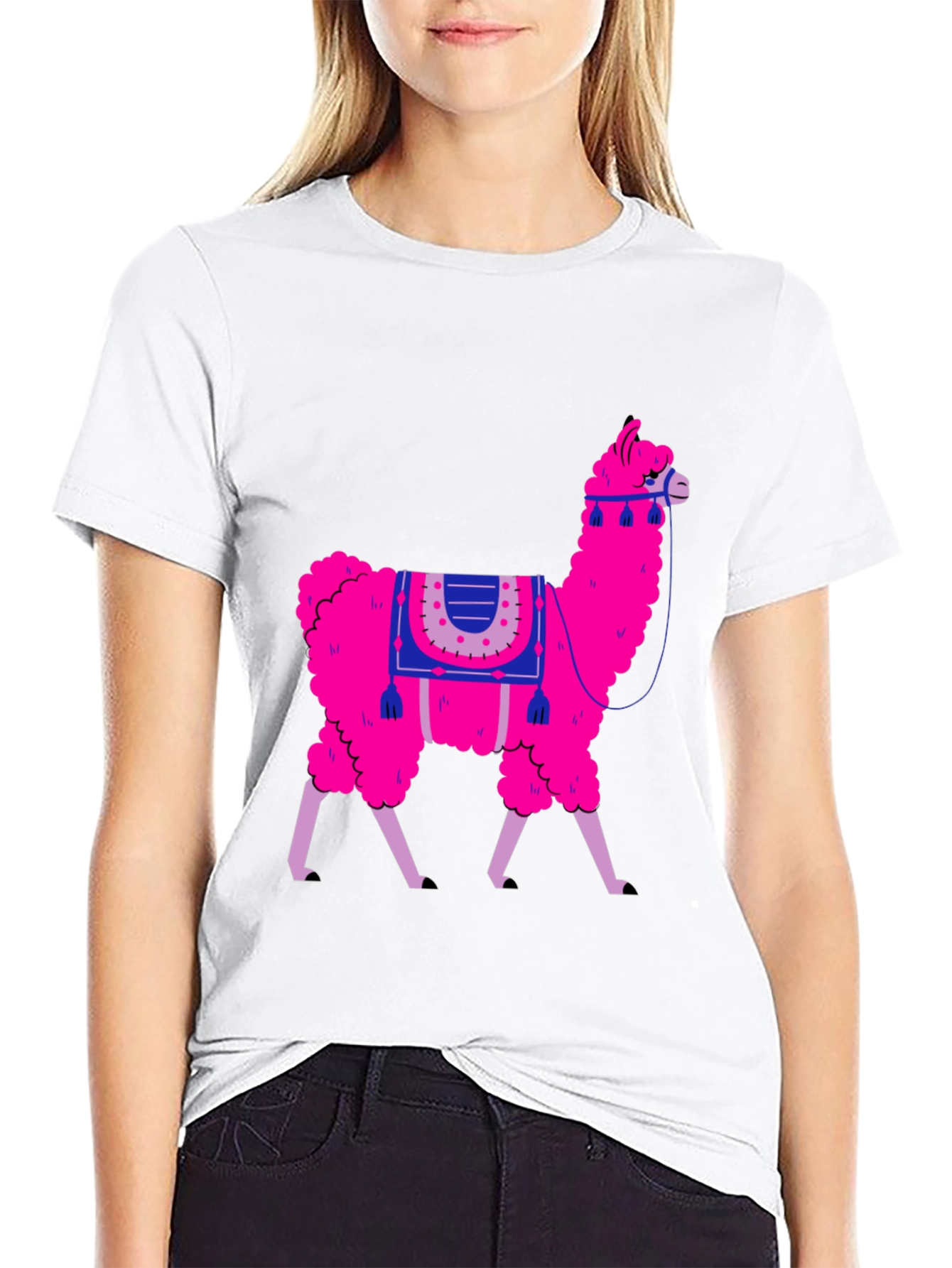 Llama Graphic Tee - Fun Animal Print Shirt