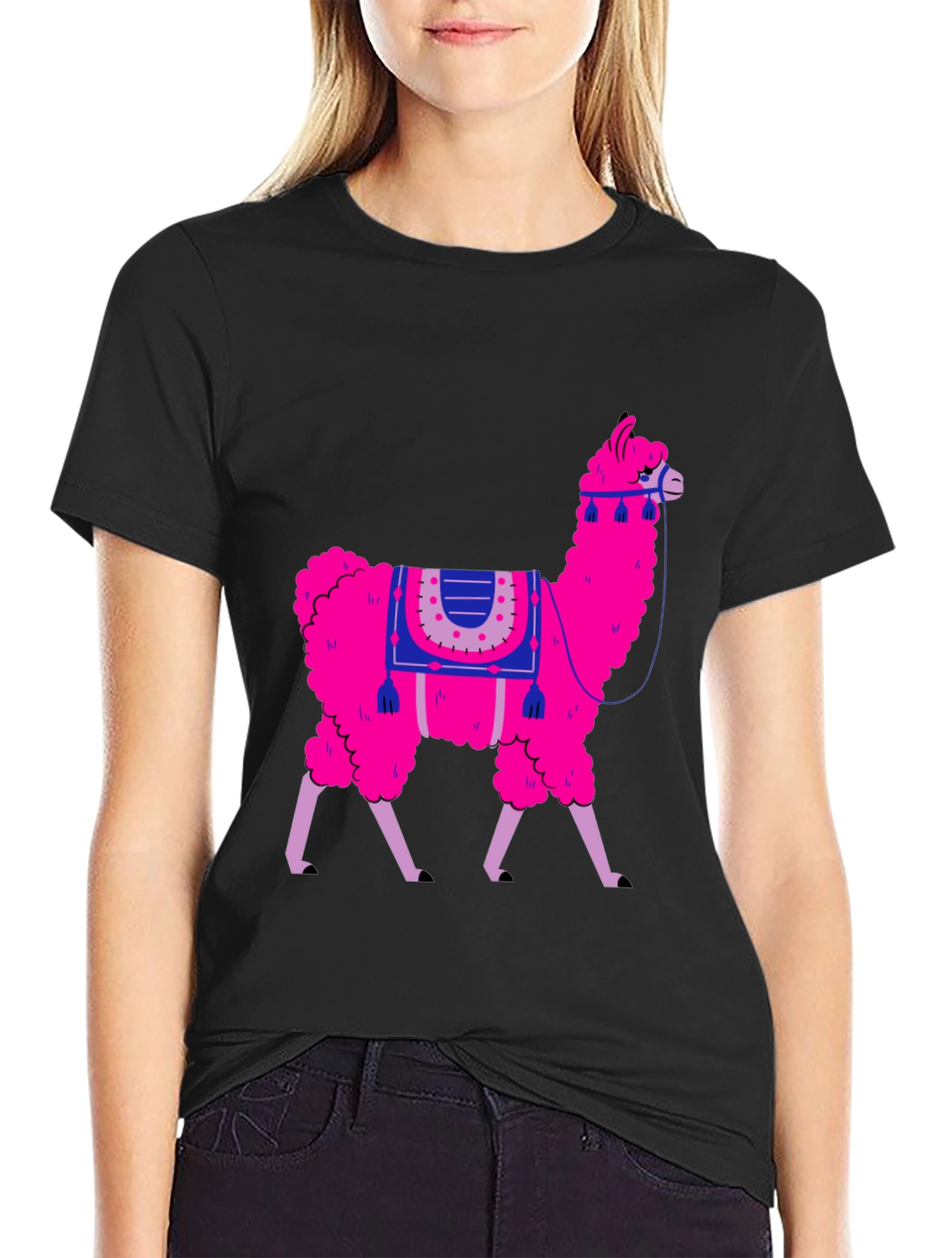 Llama Graphic Tee - Fun Animal Print Shirt