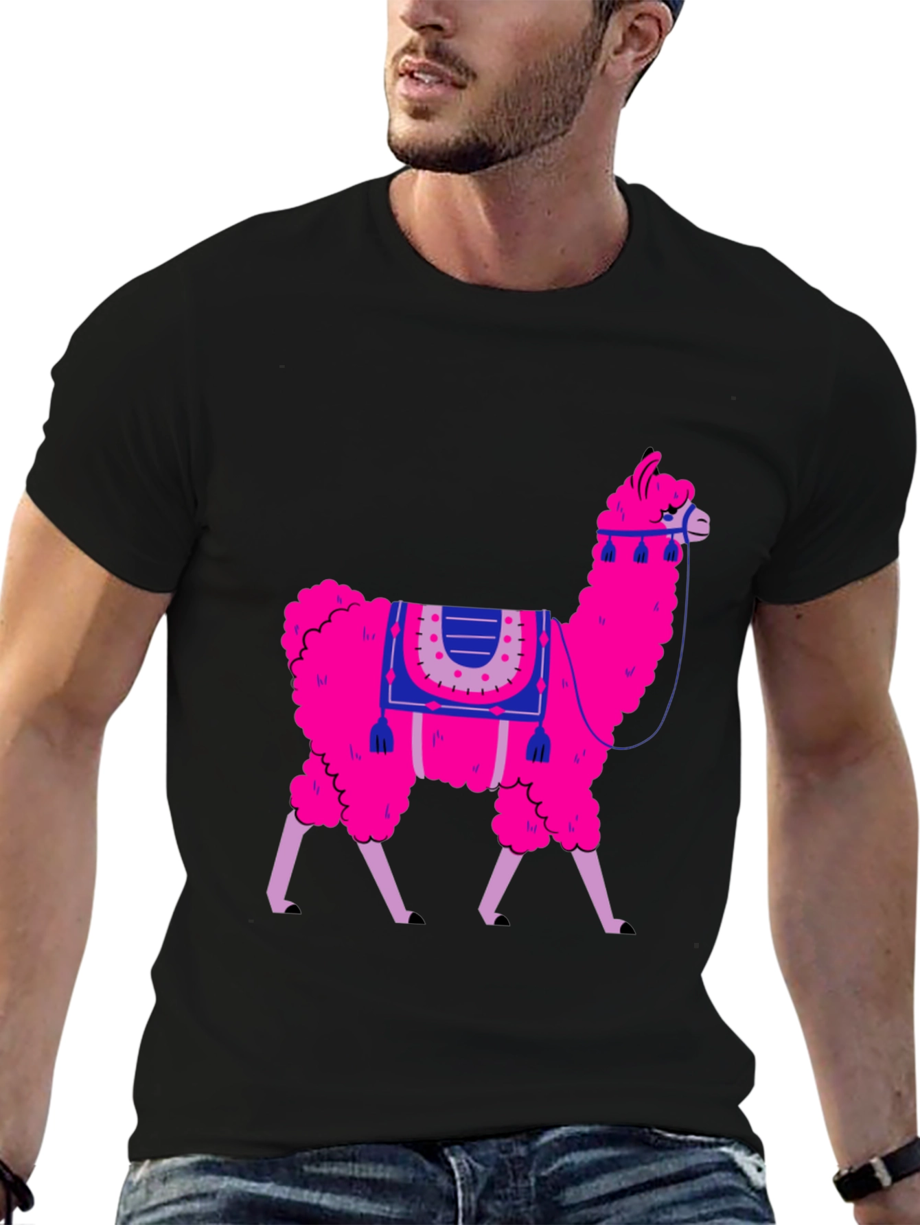 Llama Graphic Tee - Fun Animal Print Shirt