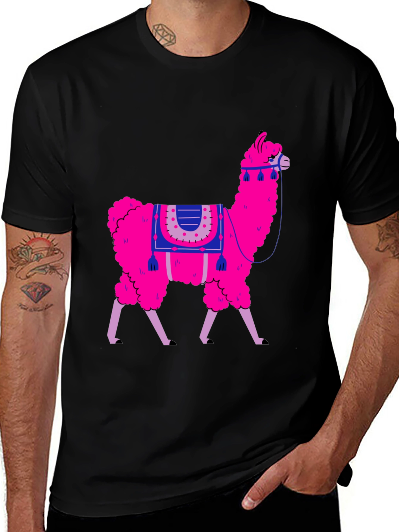 Llama Graphic Tee - Fun Animal Print Shirt