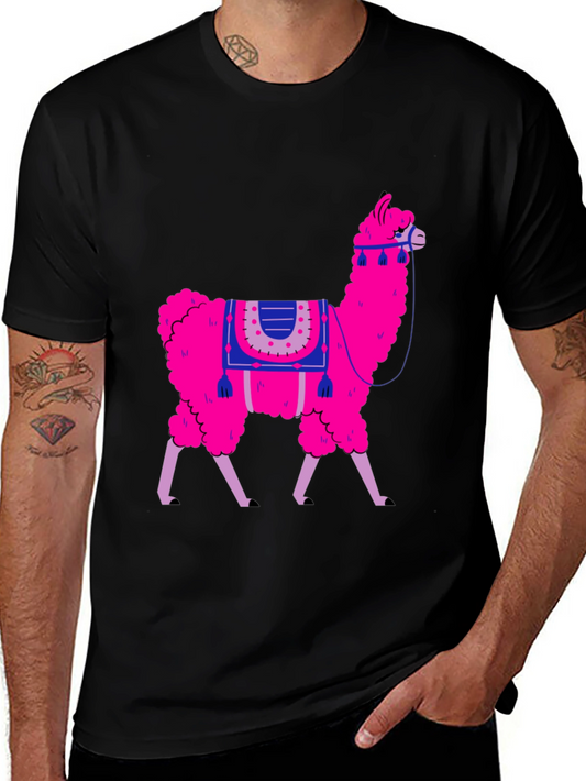 Llama Graphic Tee - Fun Animal Print Shirt