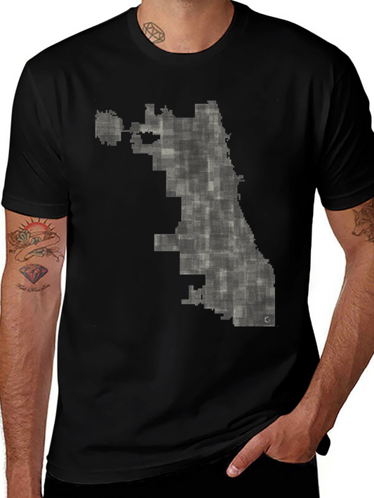 Chicago Map Graphic Tee - Unisex Black T-Shirt