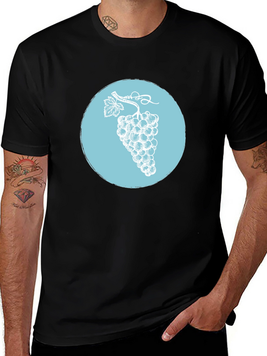 Grapes Graphic T-Shirt - Black Casual Tee