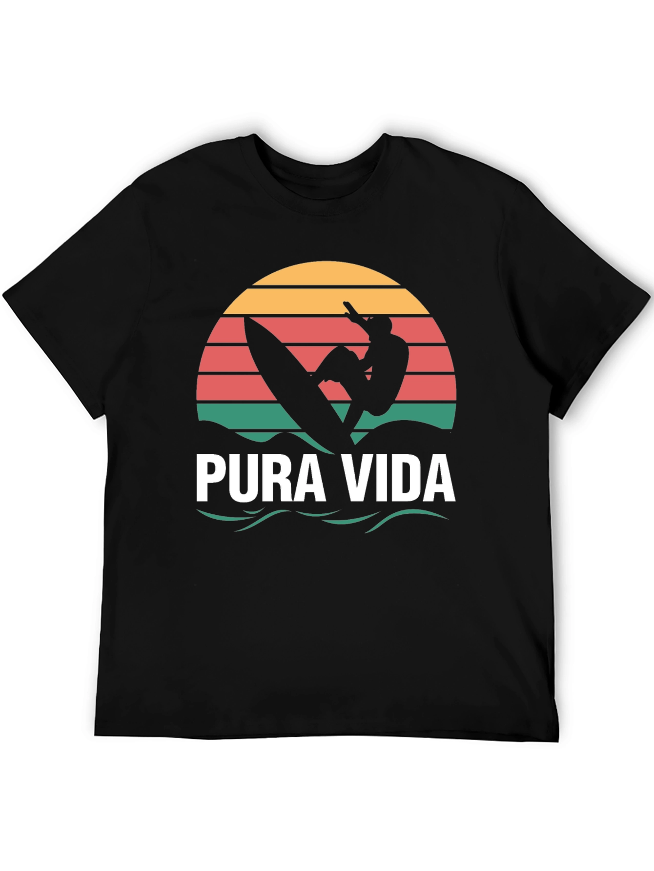 Pura Vida Surfer T-Shirt - Black Tee