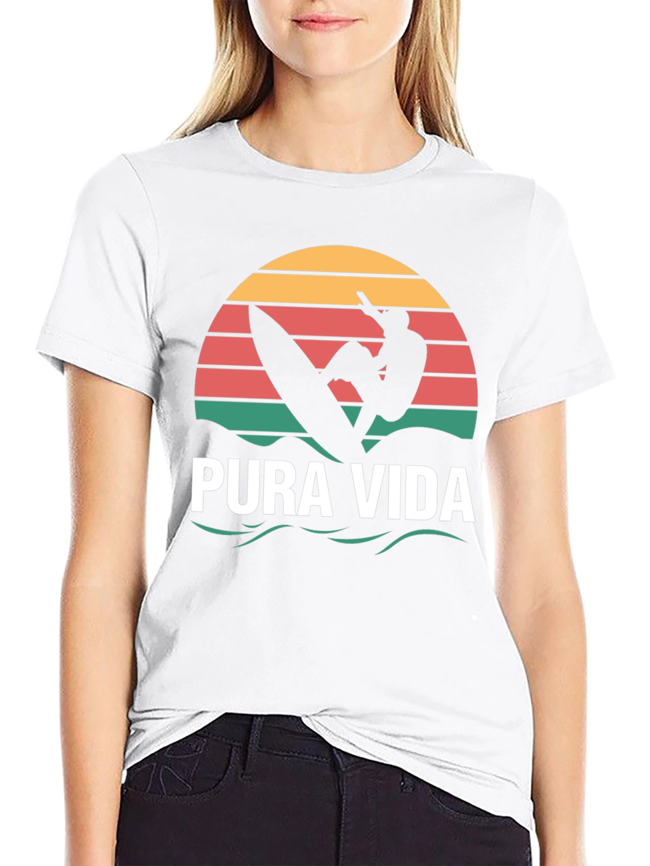 Pura Vida Surfer T-Shirt - Black Tee