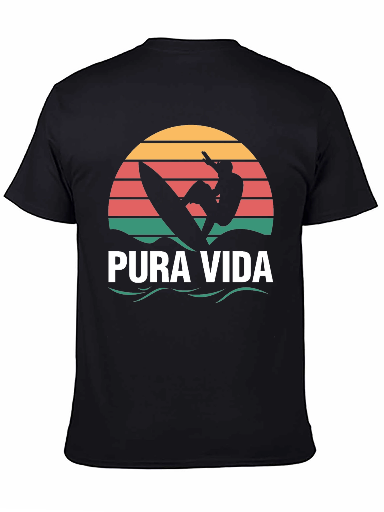 Pura Vida Surfer T-Shirt - Black Tee