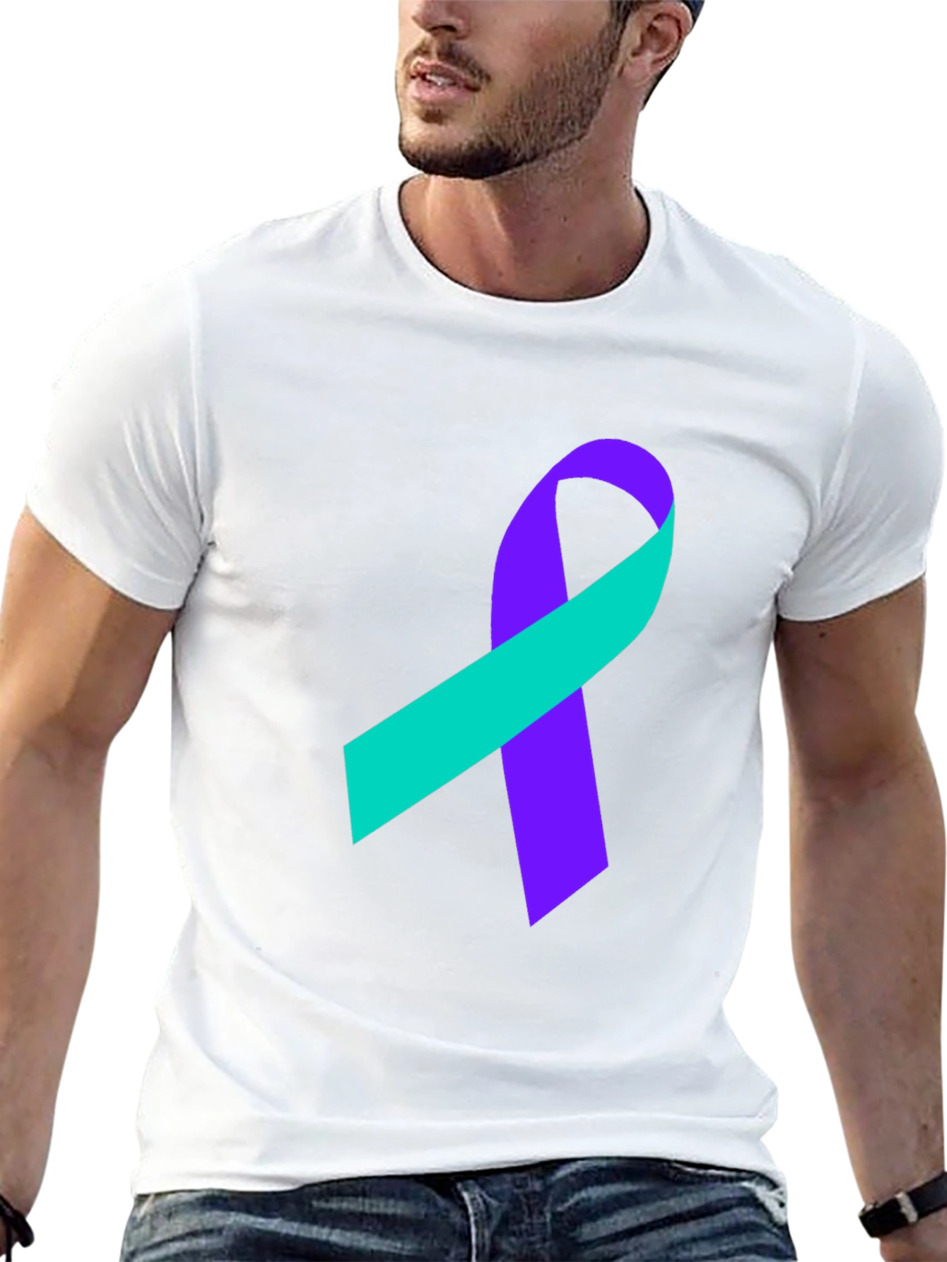 Awareness Ribbon Graphic Tee - Black T-Shirt