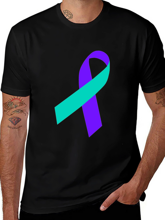 Awareness Ribbon Graphic Tee - Black T-Shirt