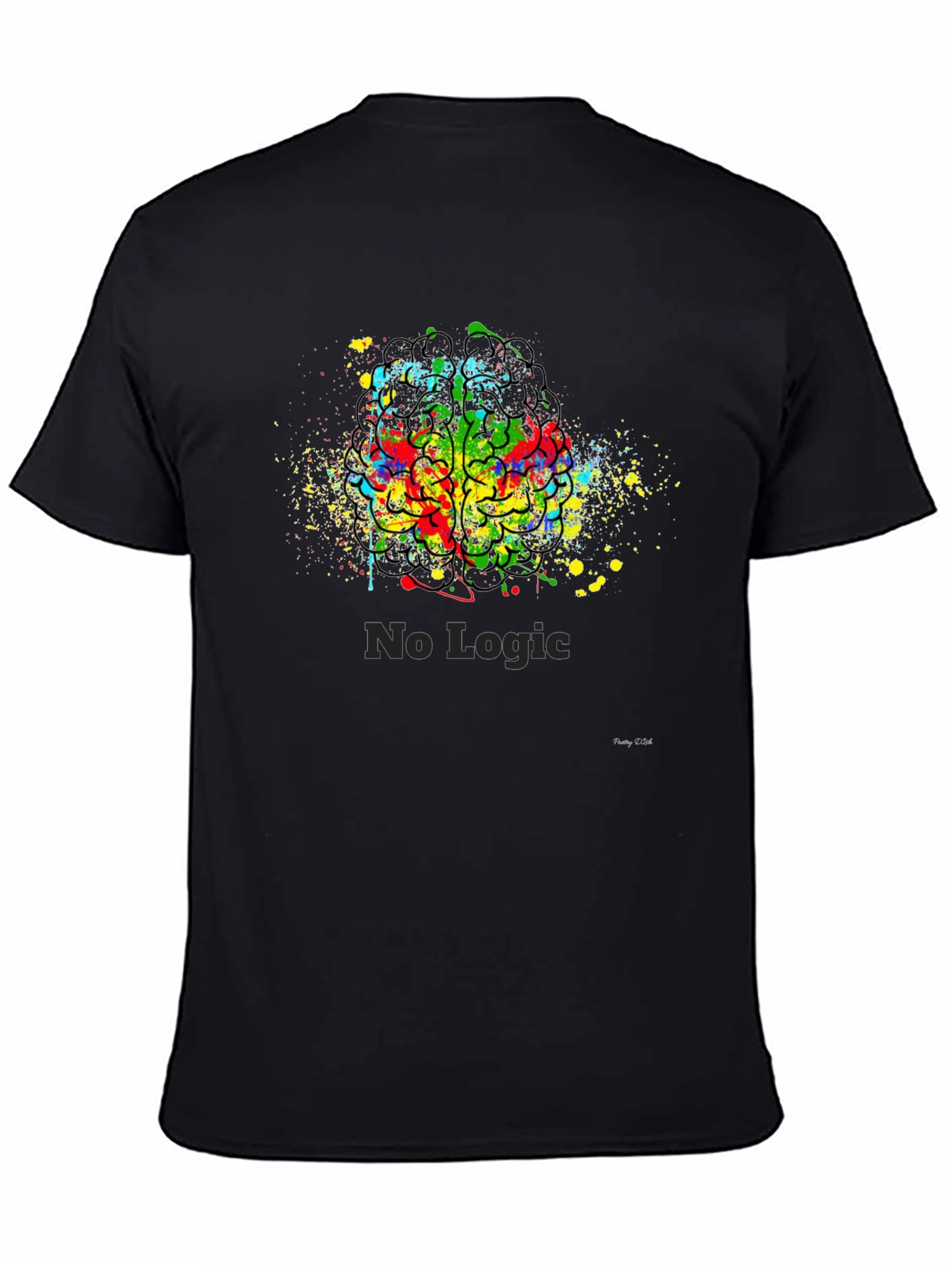 No Logic Brain Splatter Graphic T-Shirt