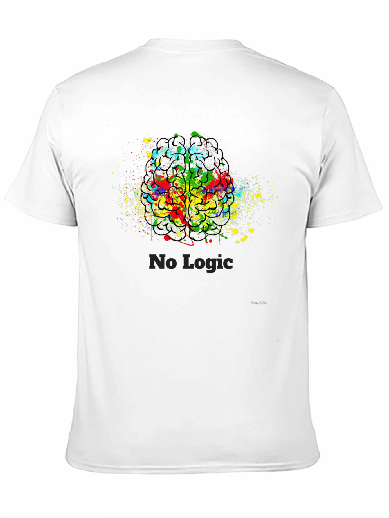 No Logic Brain Splatter Graphic T-Shirt