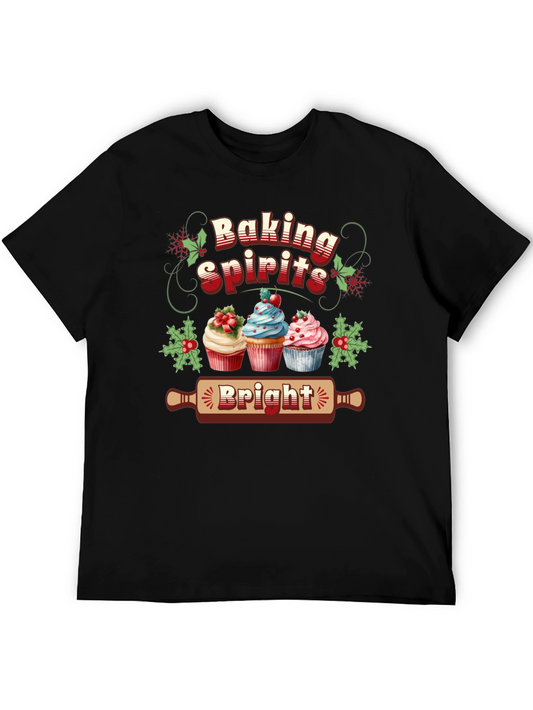 Baking Spirits Bright Christmas Graphic Tee