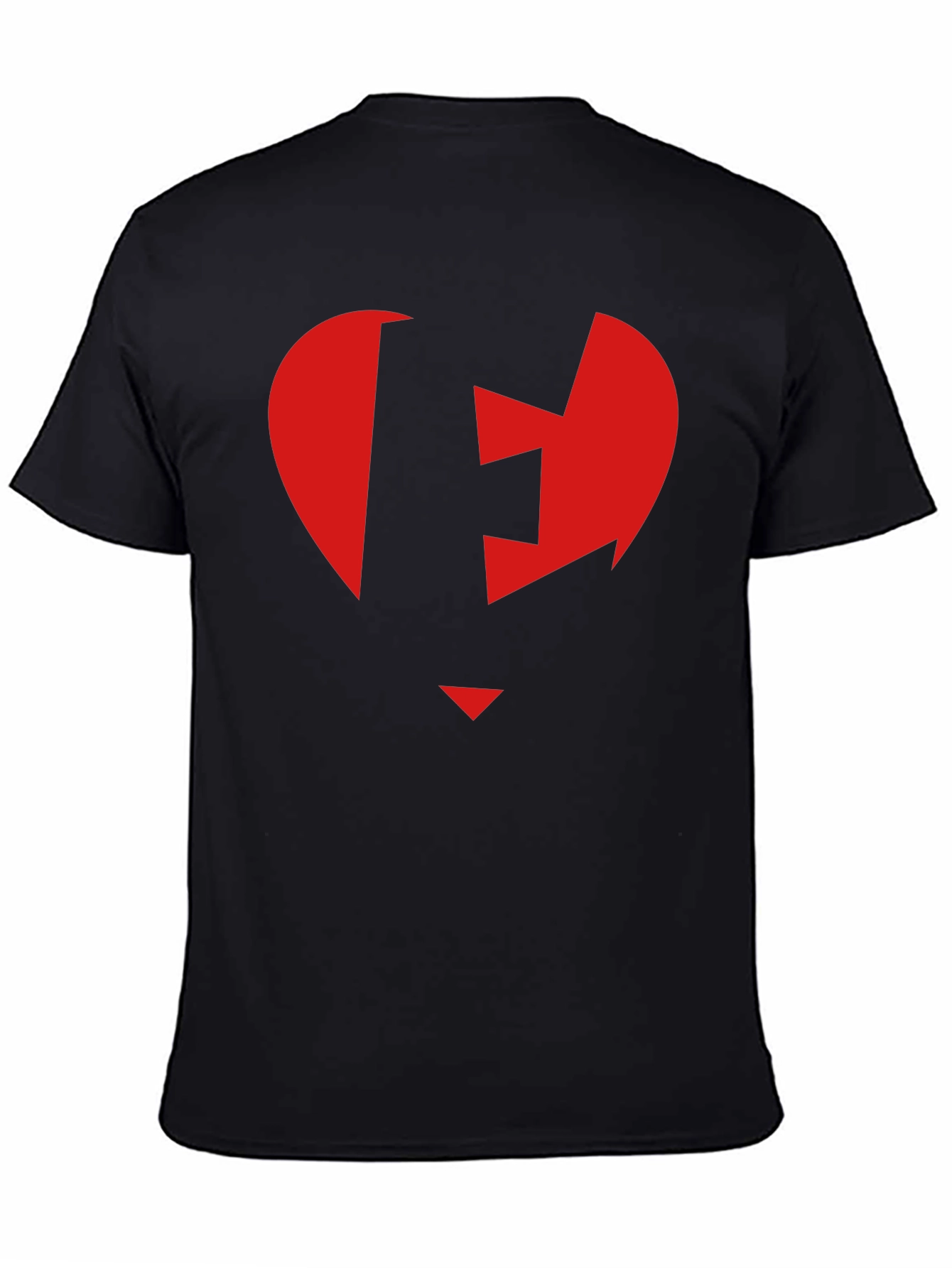 Red Heart Arrow Black T-Shirt