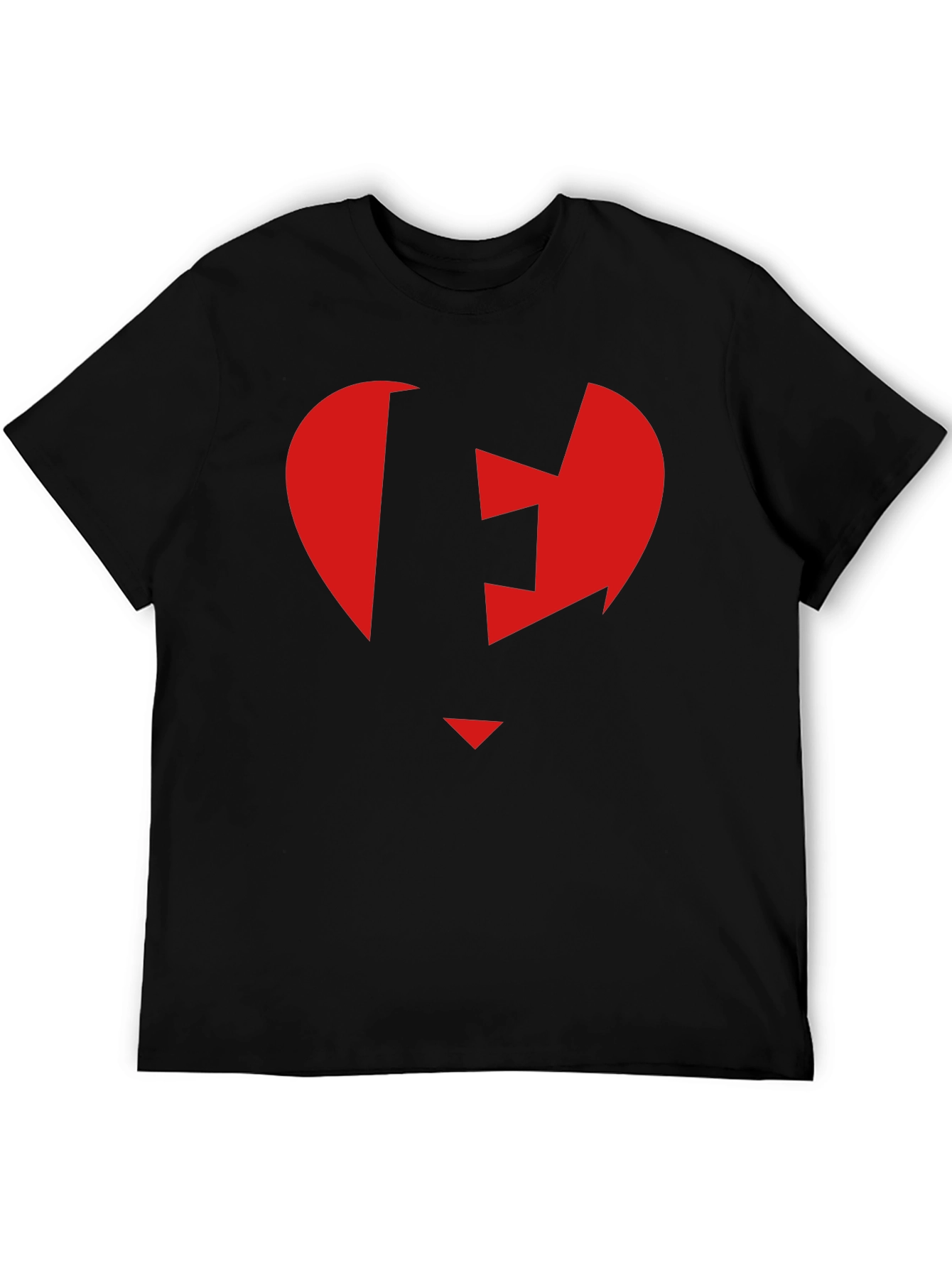 Red Heart Arrow Black T-Shirt