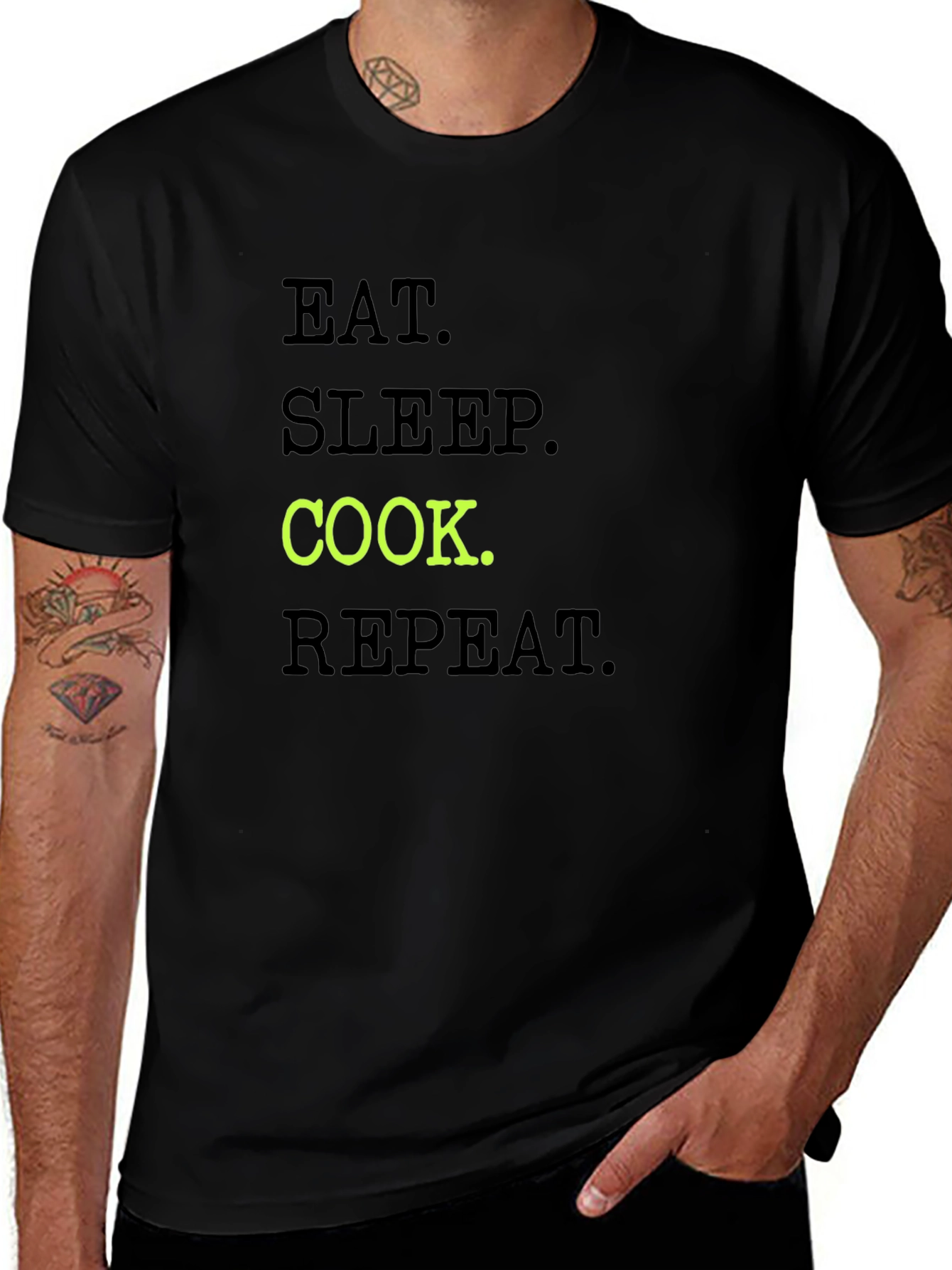 Eat Sleep Cook Repeat - Mens Graphic Tee