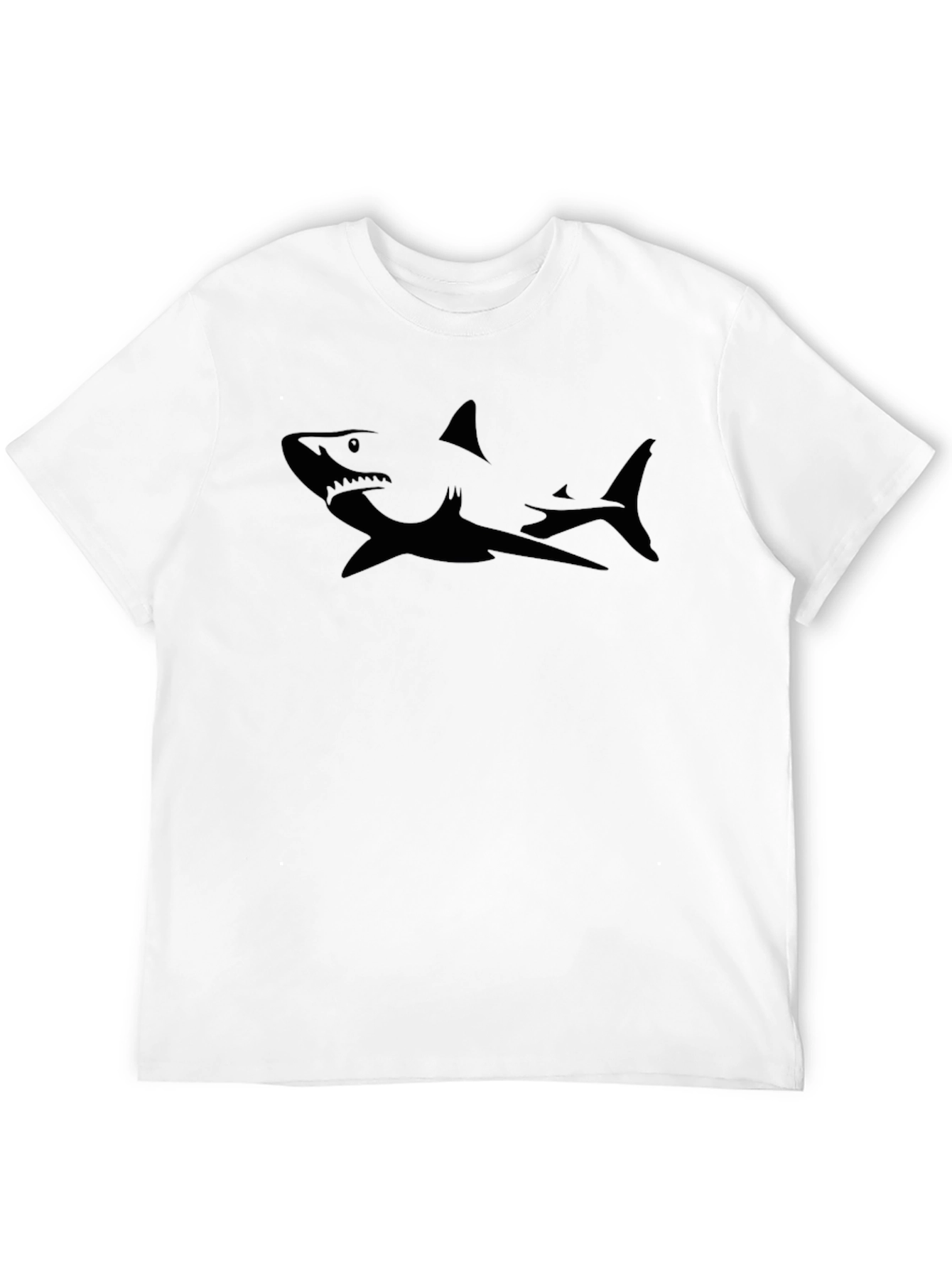 Shark Graphic Mens Black T-Shirt
