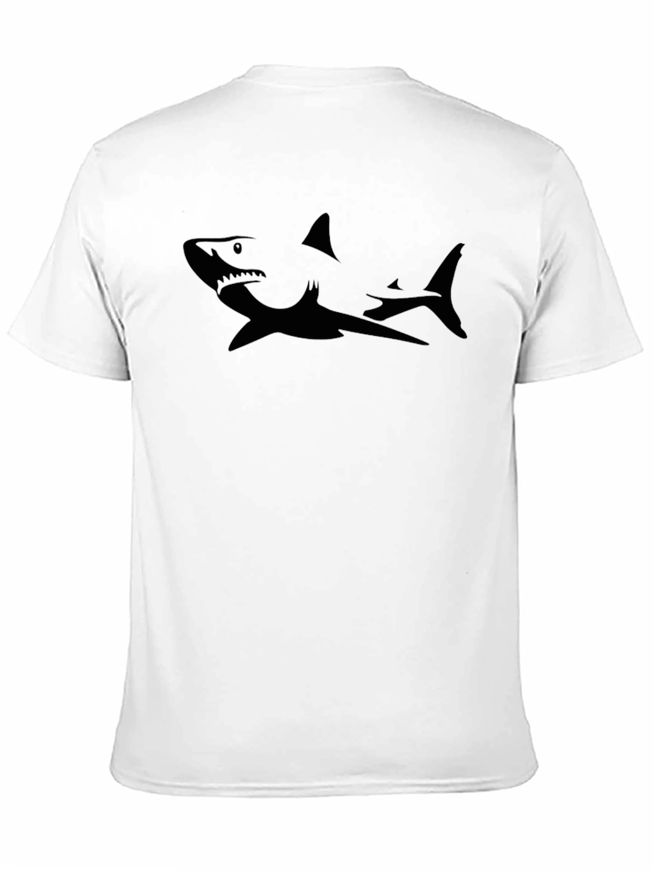 Shark Graphic Mens Black T-Shirt