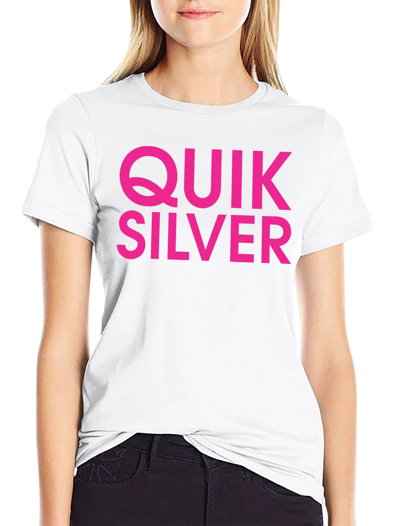 Quiksilver Graphic Tee - Black Cotton Blend