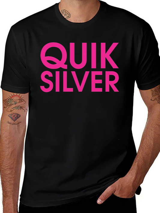 Quiksilver Graphic Tee - Black Cotton Blend