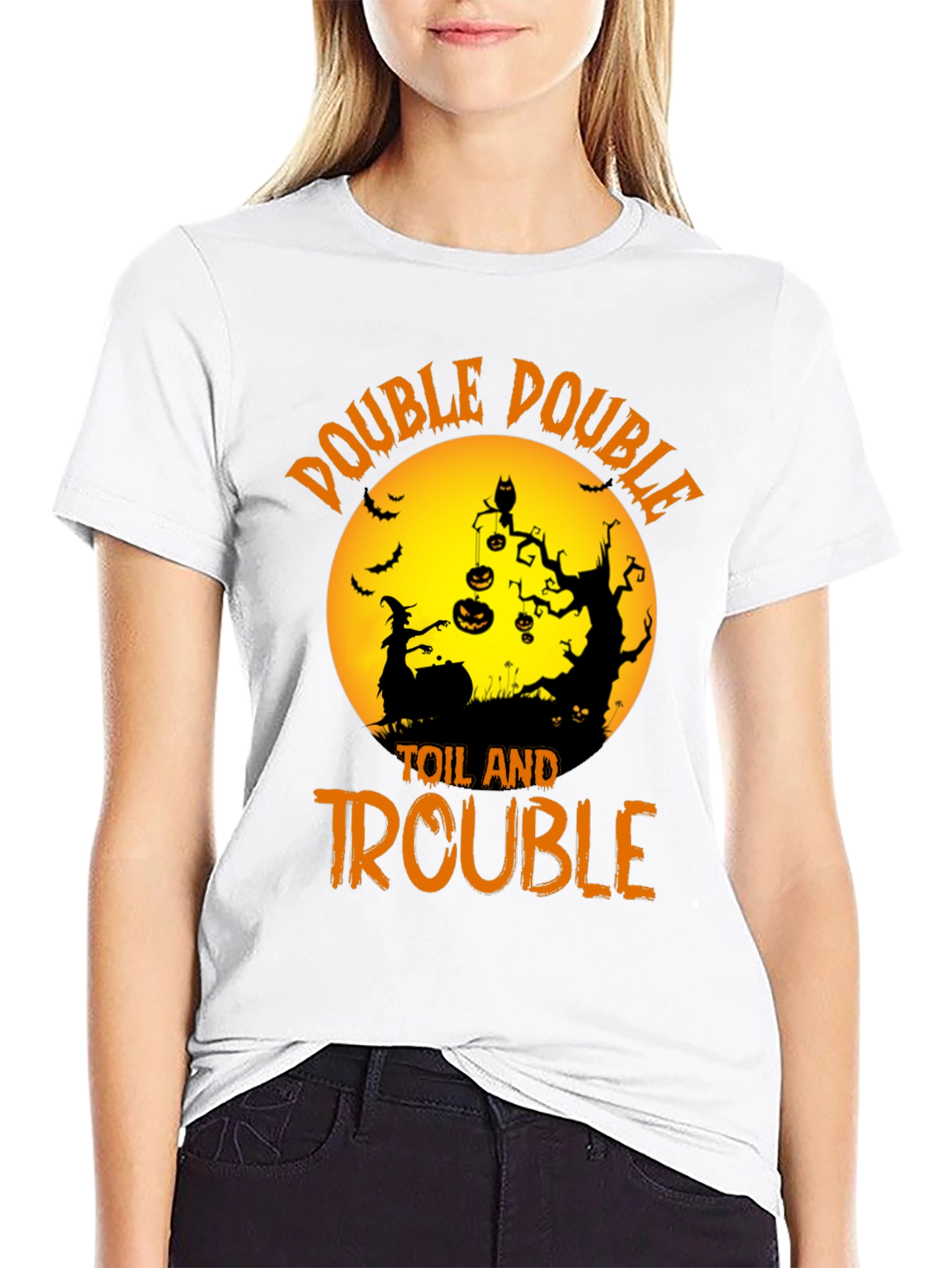 Halloween Double Double Toil and Trouble Graphic Tee