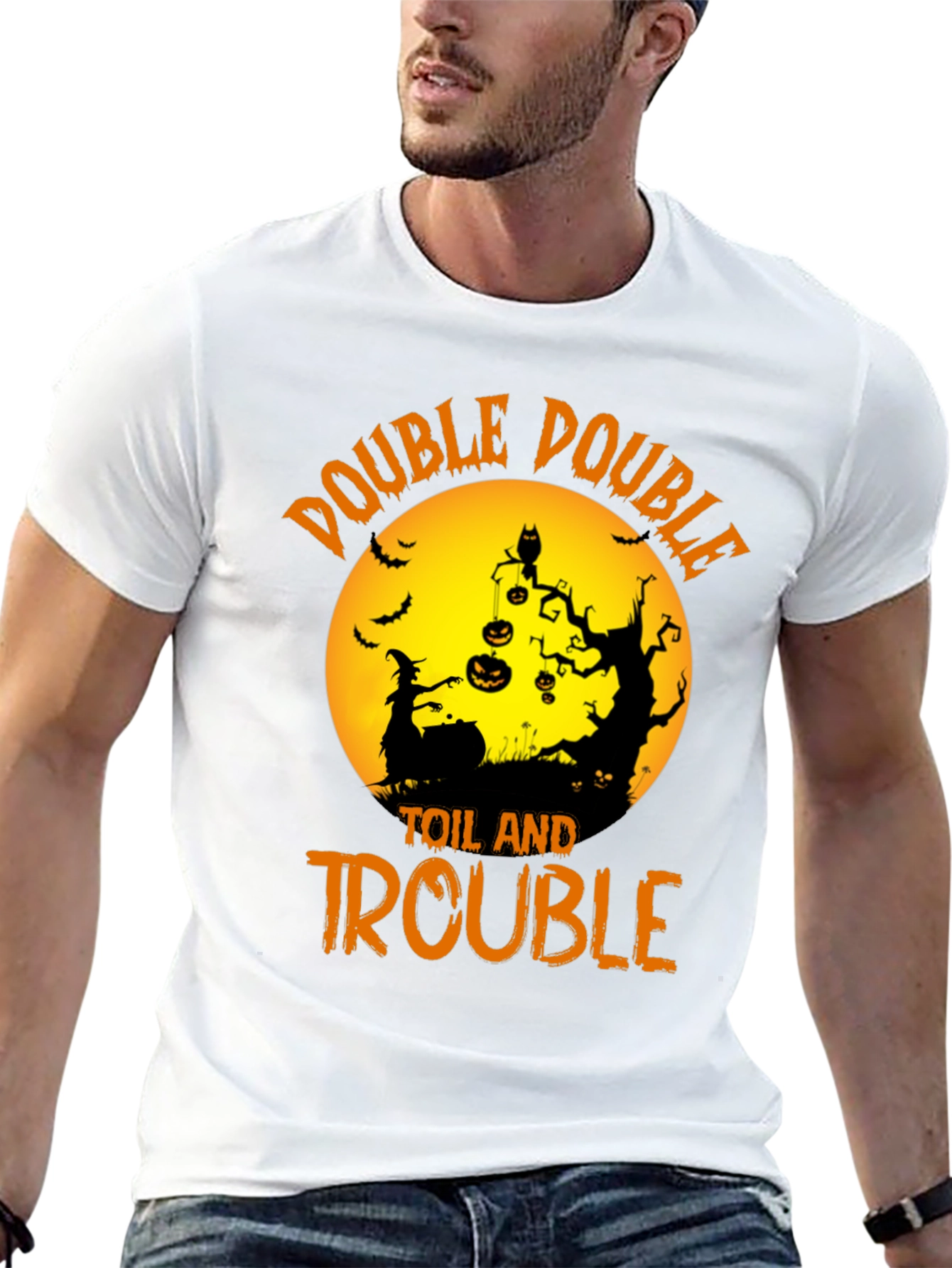 Halloween Double Double Toil and Trouble Graphic Tee