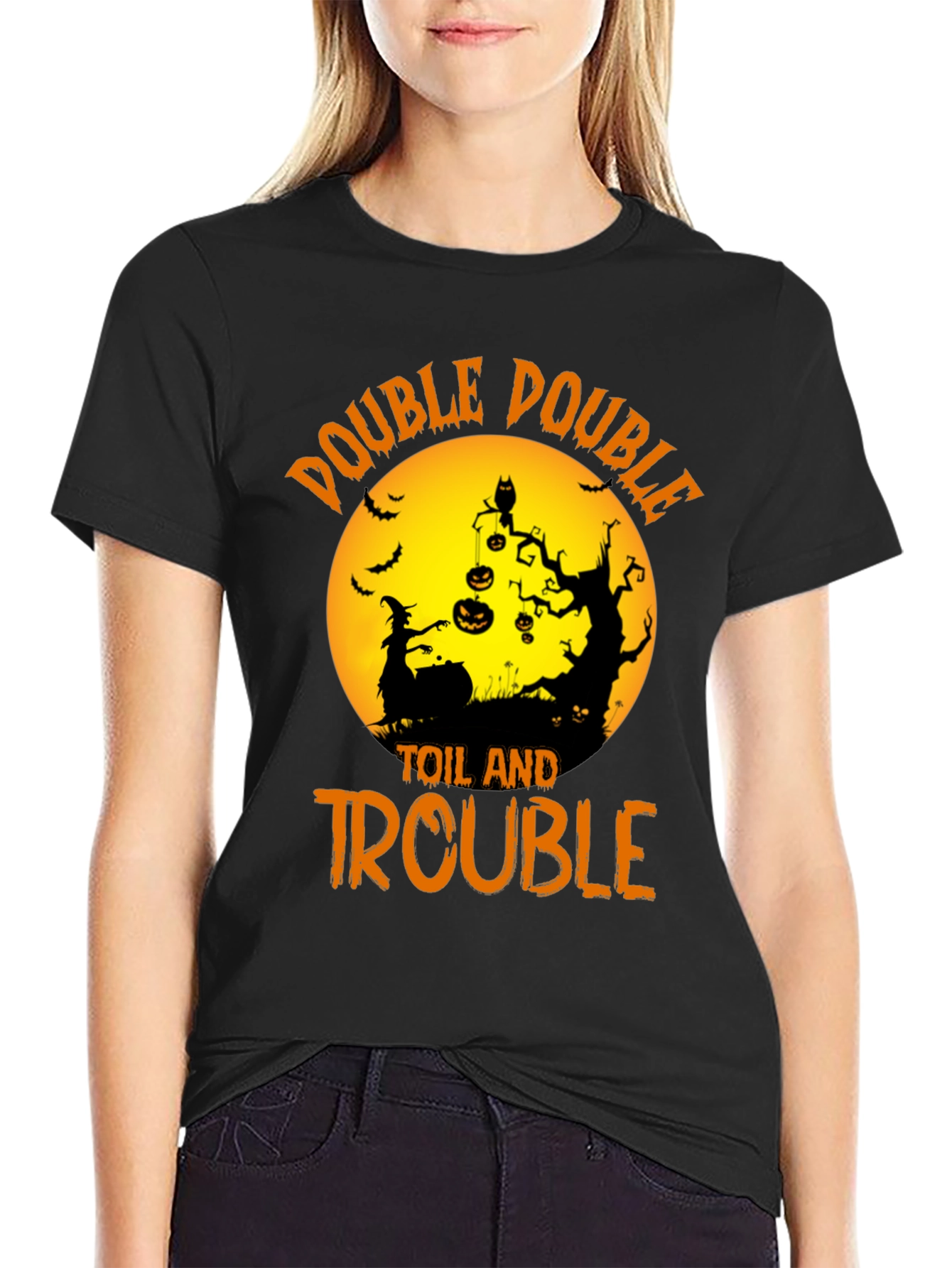 Halloween Double Double Toil and Trouble Graphic Tee