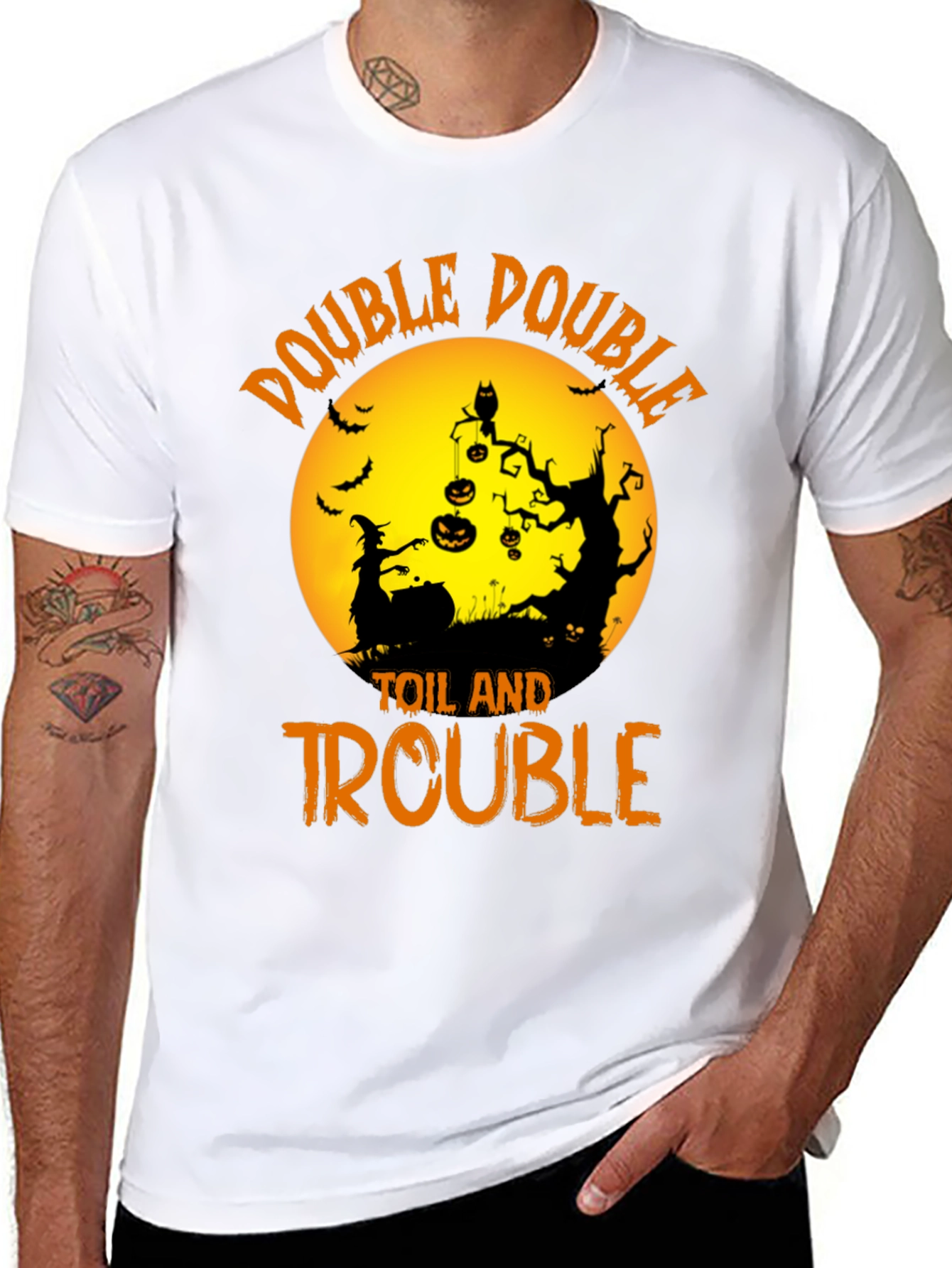Halloween Double Double Toil and Trouble Graphic Tee