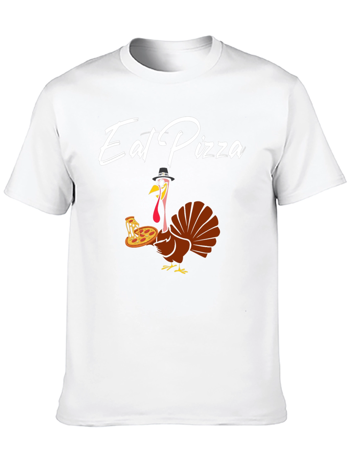 Eat Pizza Turkey T-Shirt - Thanksgiving Fun